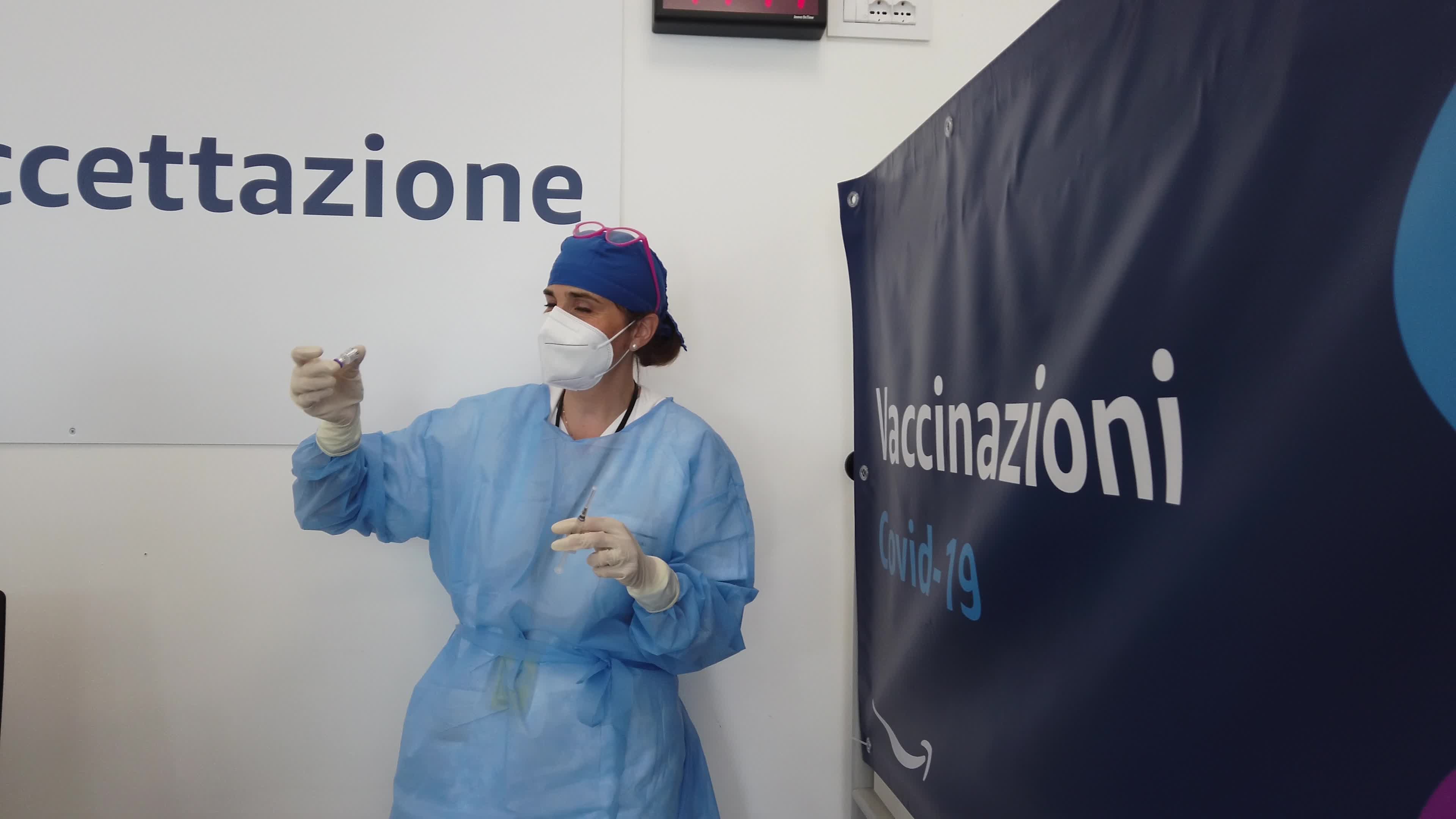 Vaccination point inside the Amazon logistic