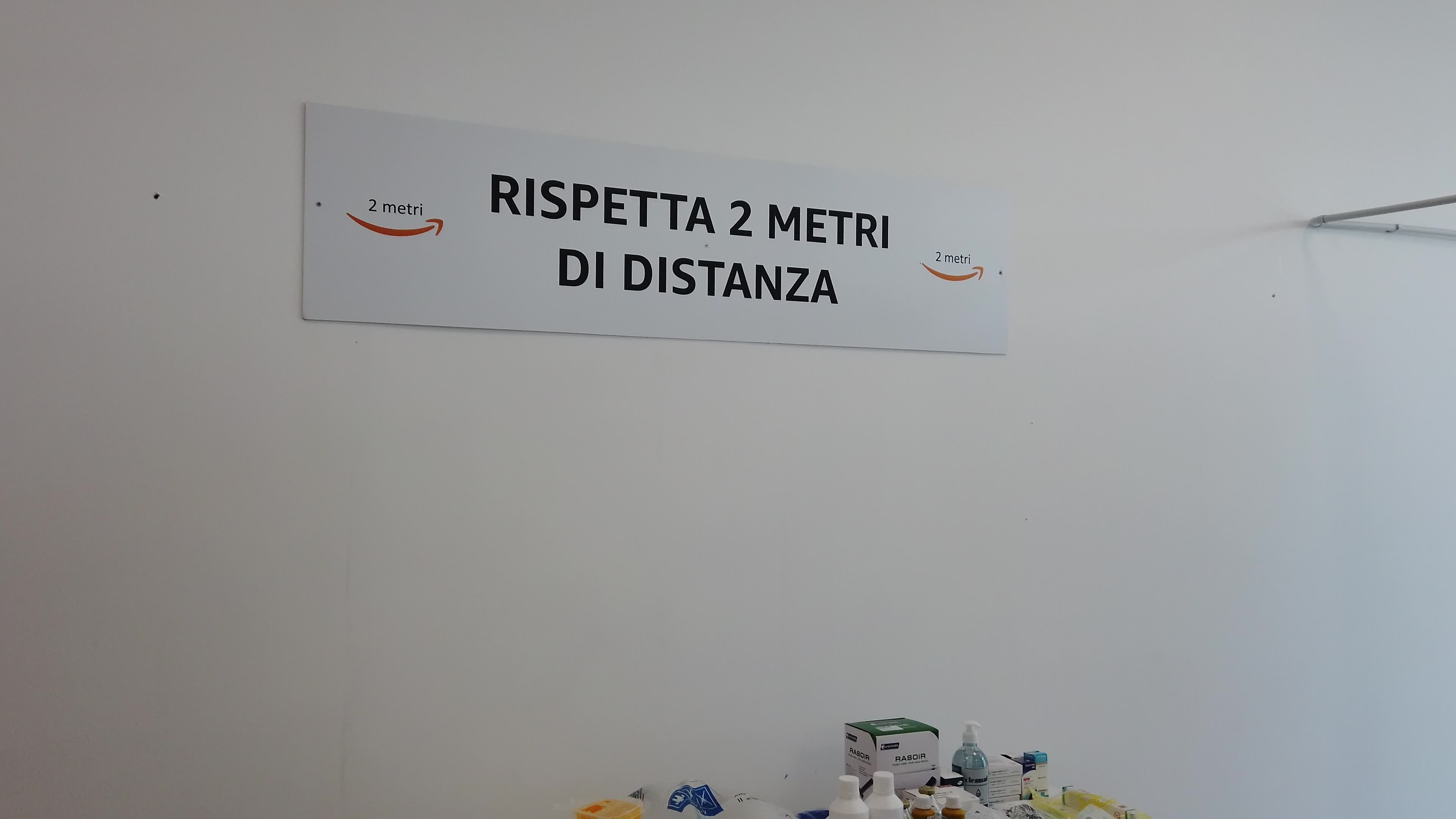 Vaccination point inside the Amazon logistic