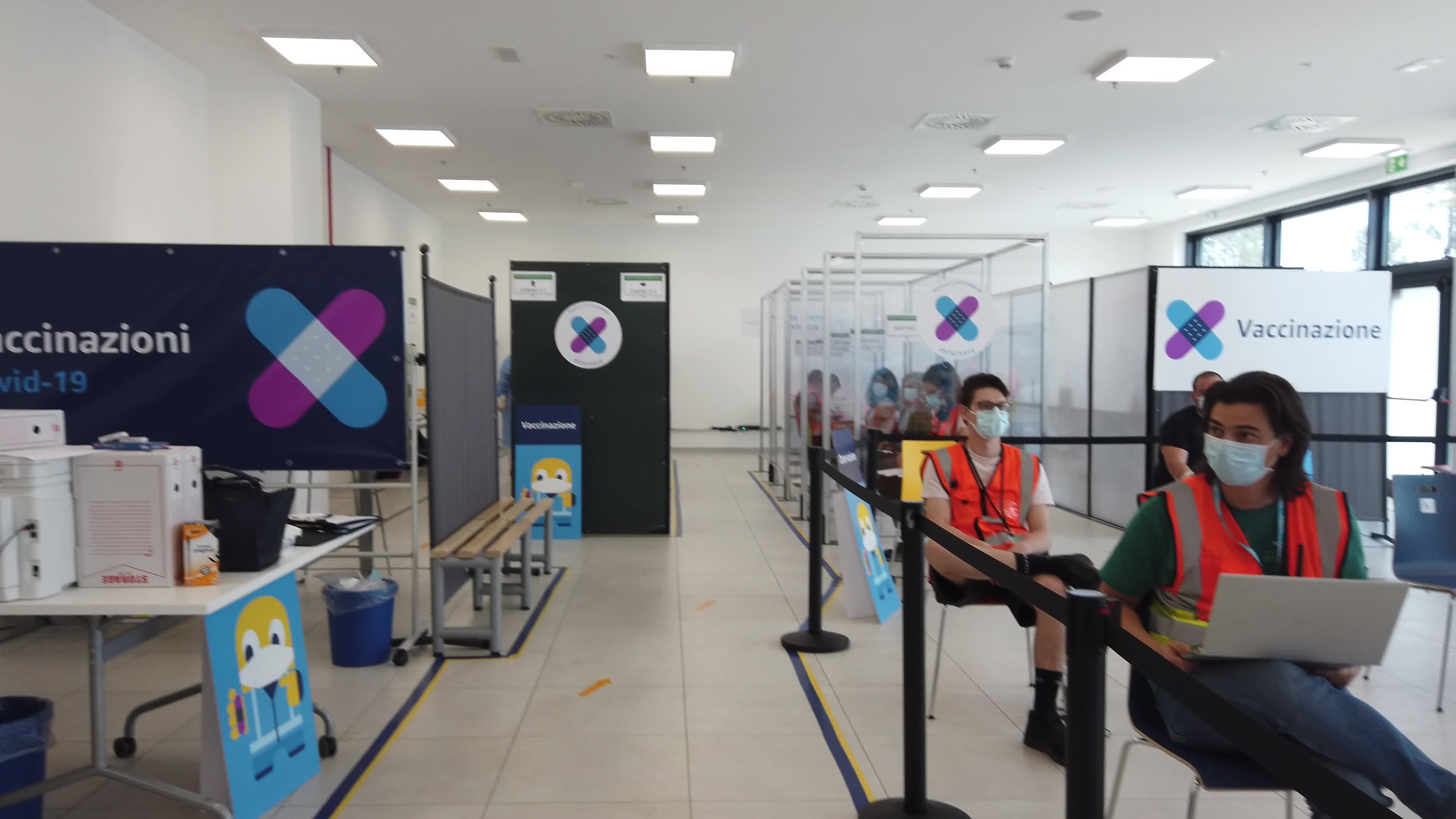 Vaccination point inside the Amazon logistic