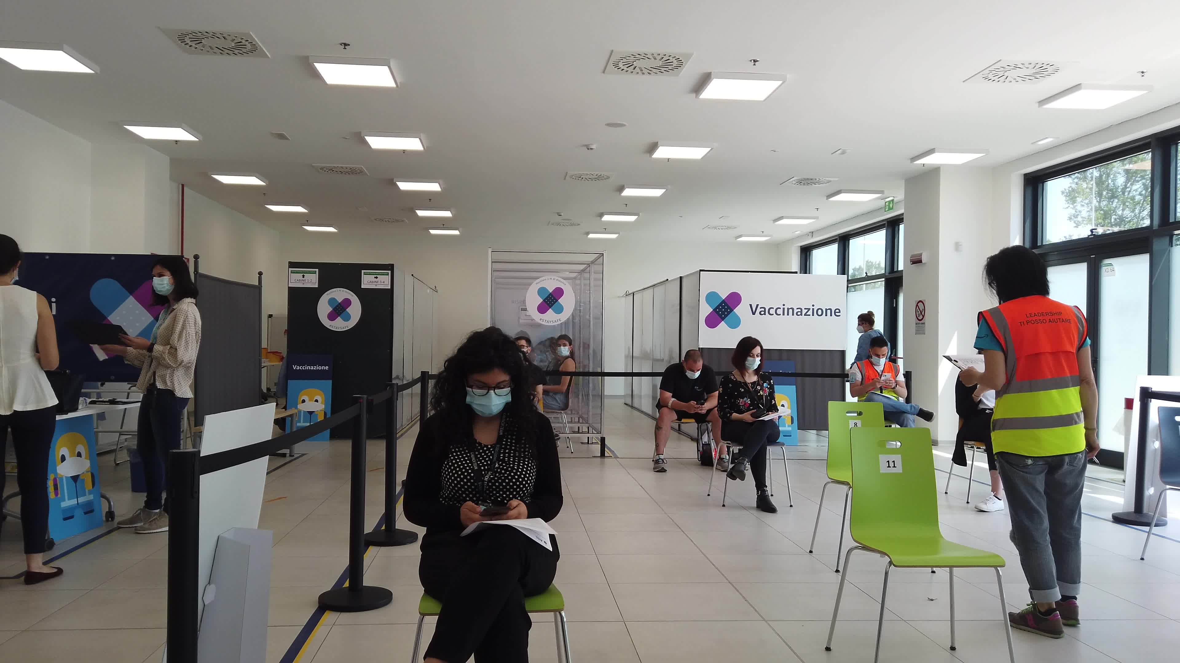 Vaccination point inside the Amazon logistic