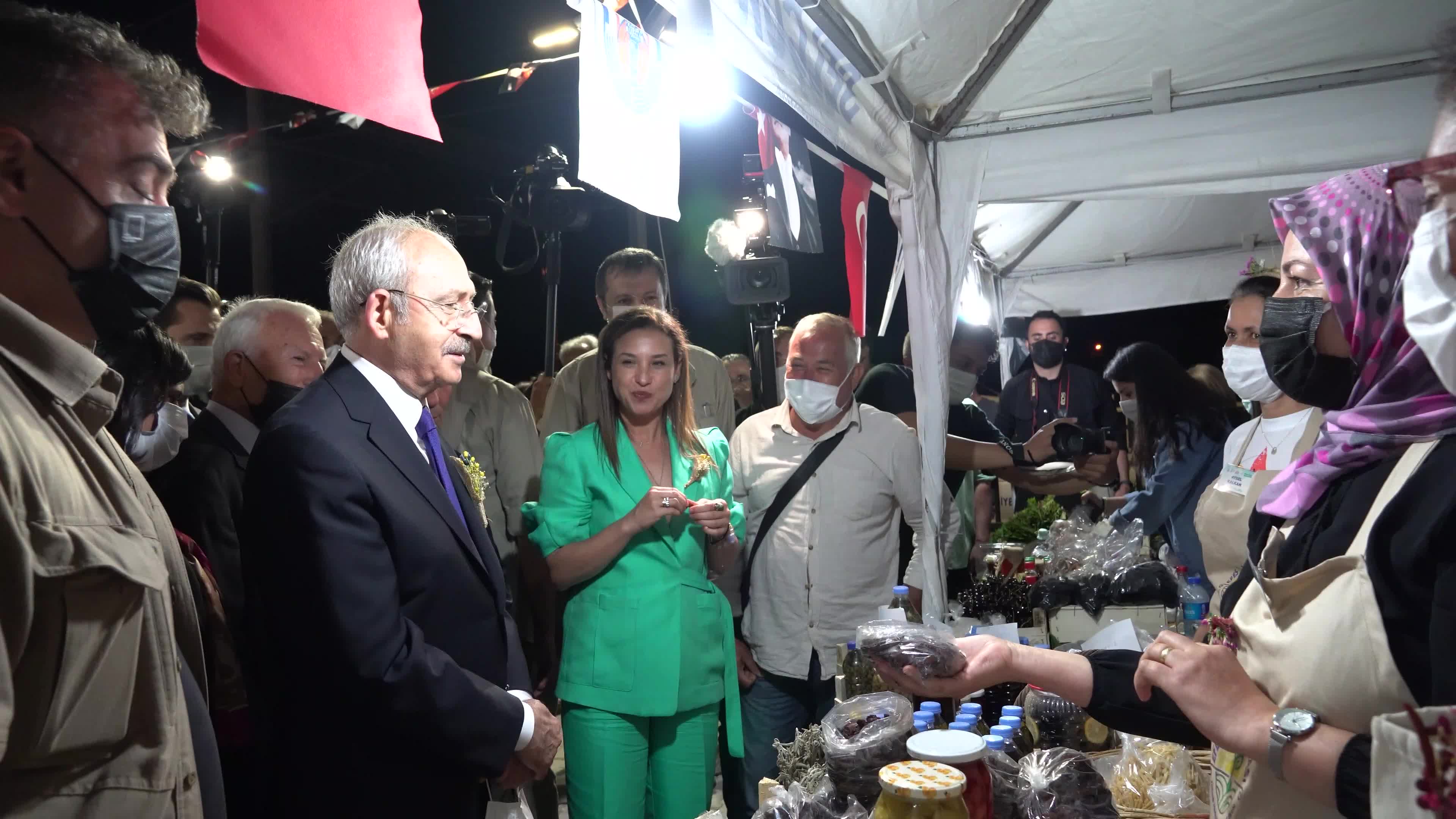 Kemal Kılıcdaroglu, chairman of the main opposition party CHP, has participated and gave a speech in the opening ceremony of the agrotourism project