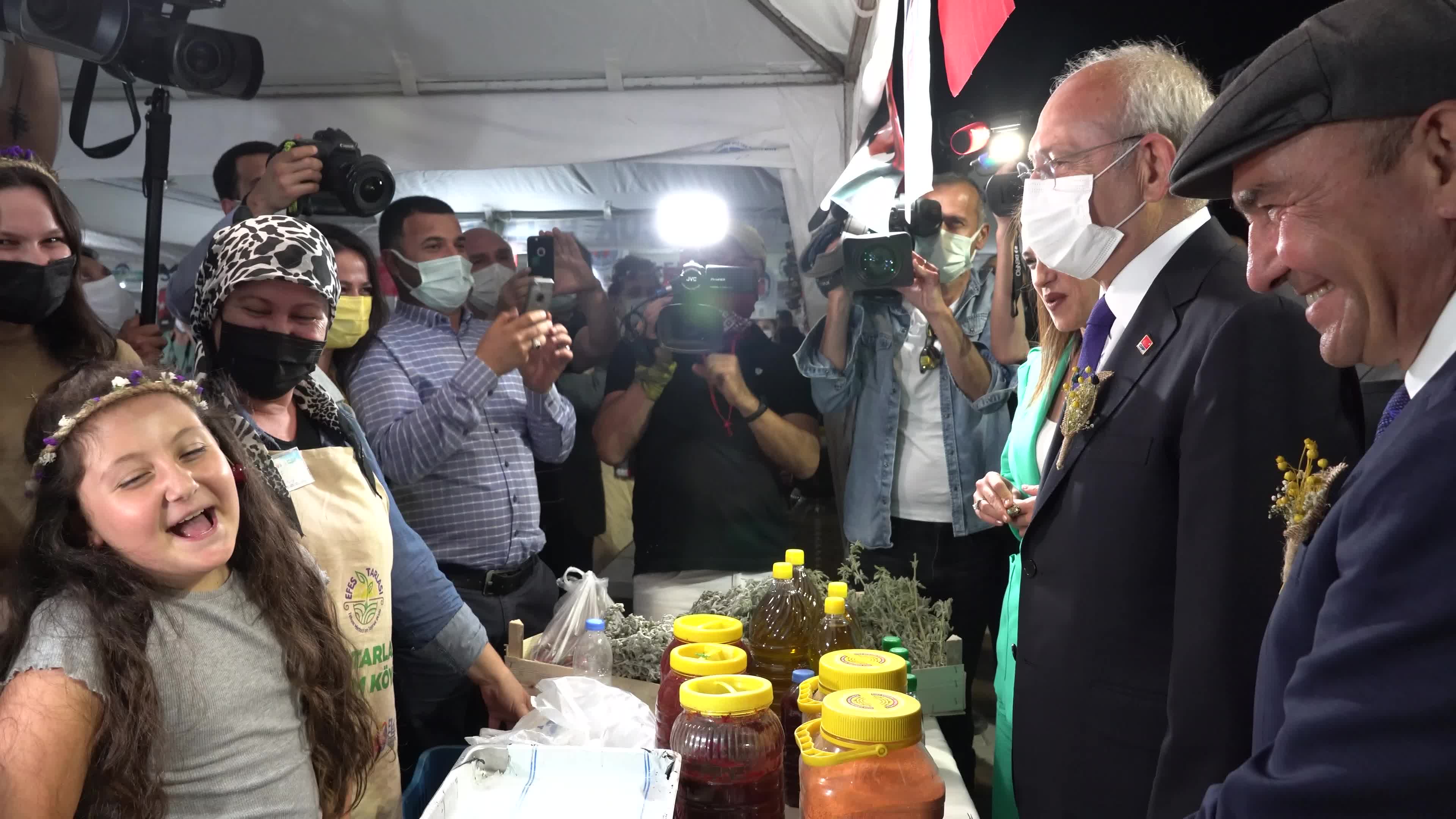 Kemal Kılıcdaroglu, chairman of the main opposition party CHP, has participated and gave a speech in the opening ceremony of the agrotourism project