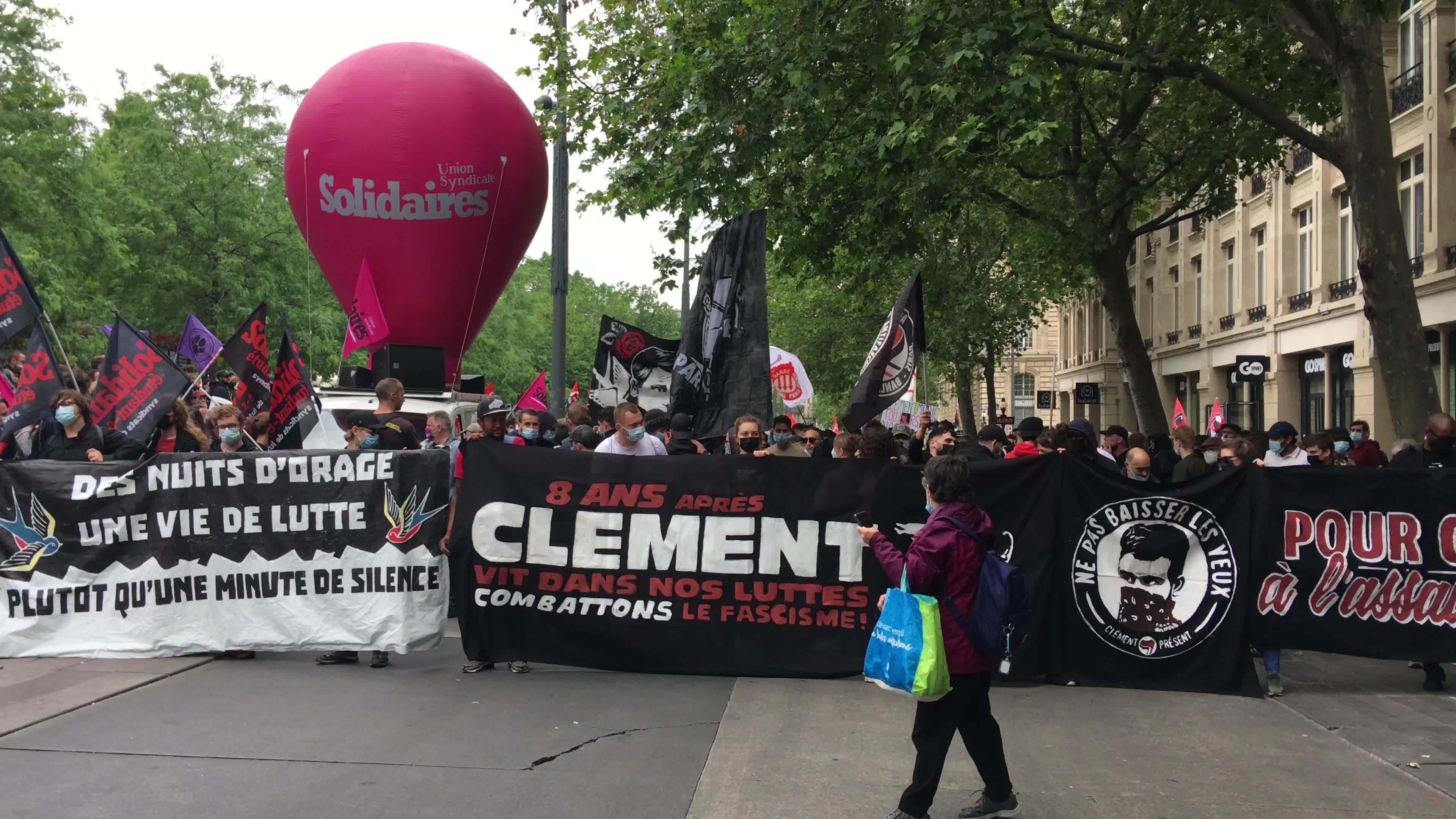 Anti-fascist Demonstration In Tribute To Clement Meric