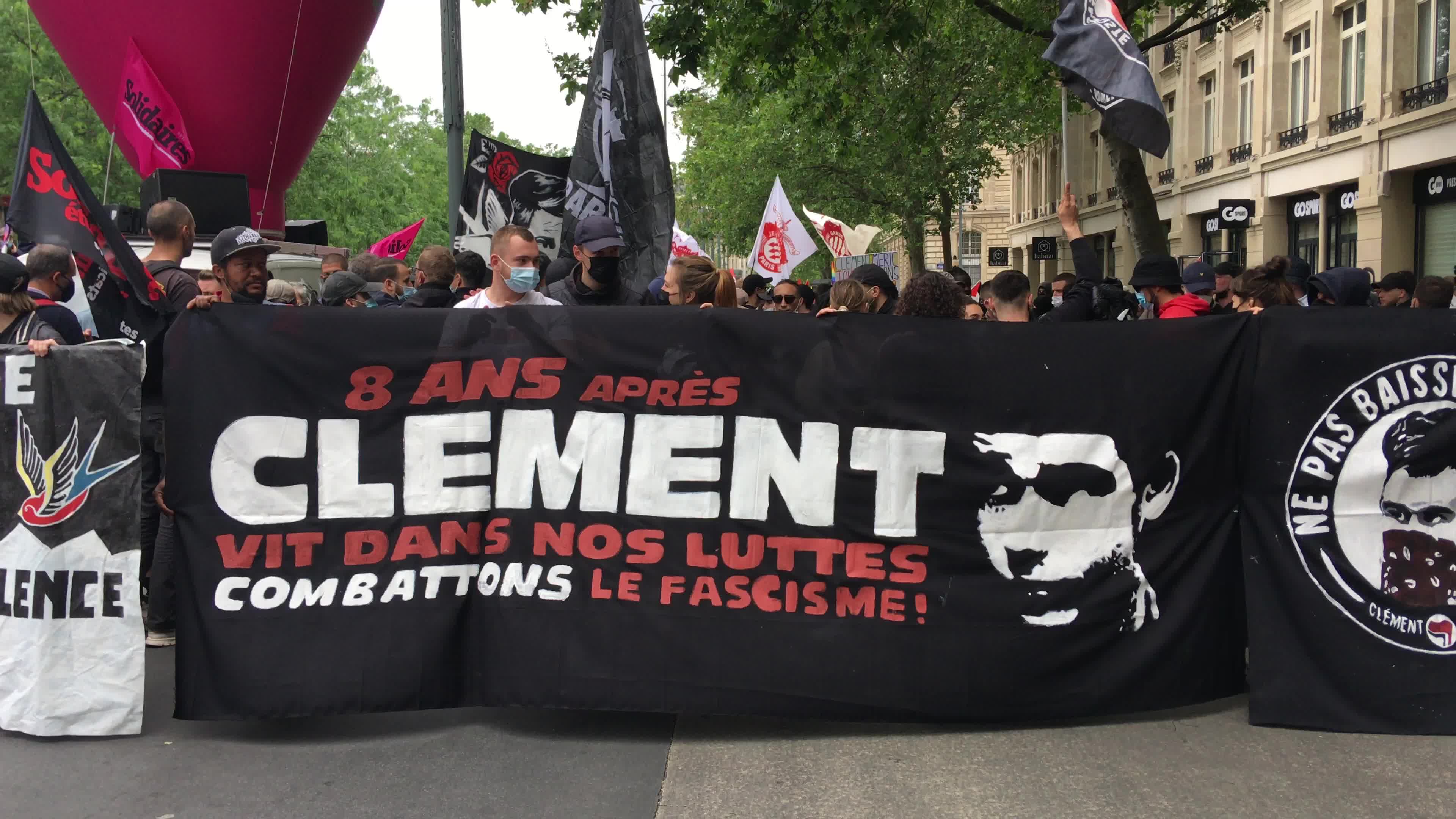 Anti-fascist Demonstration In Tribute To Clement Meric