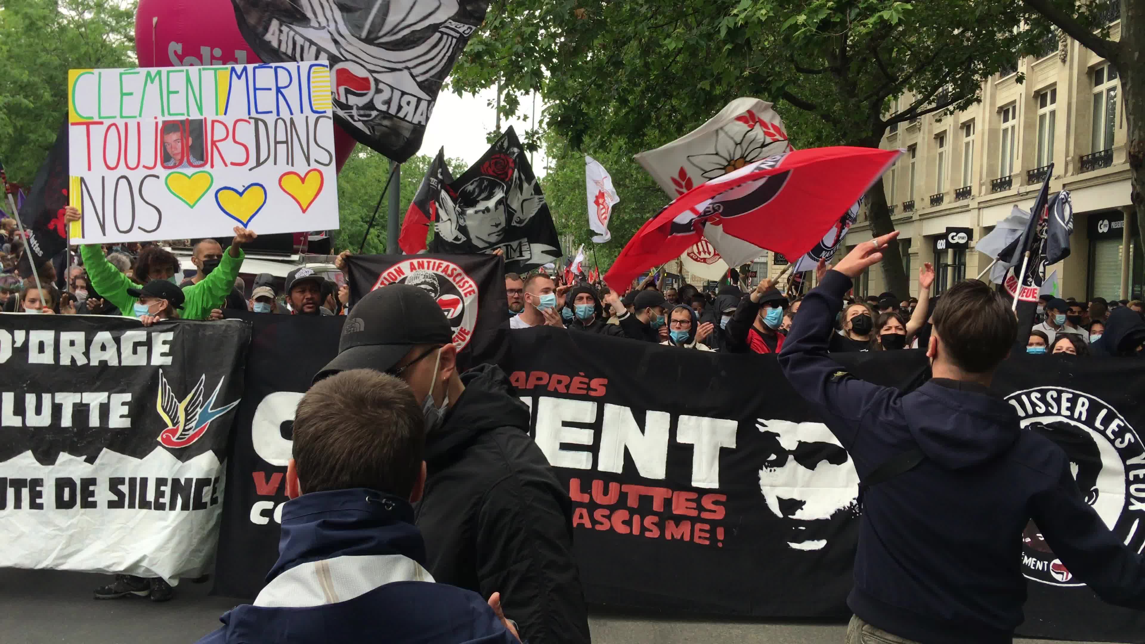 Anti-fascist Demonstration In Tribute To Clement Meric