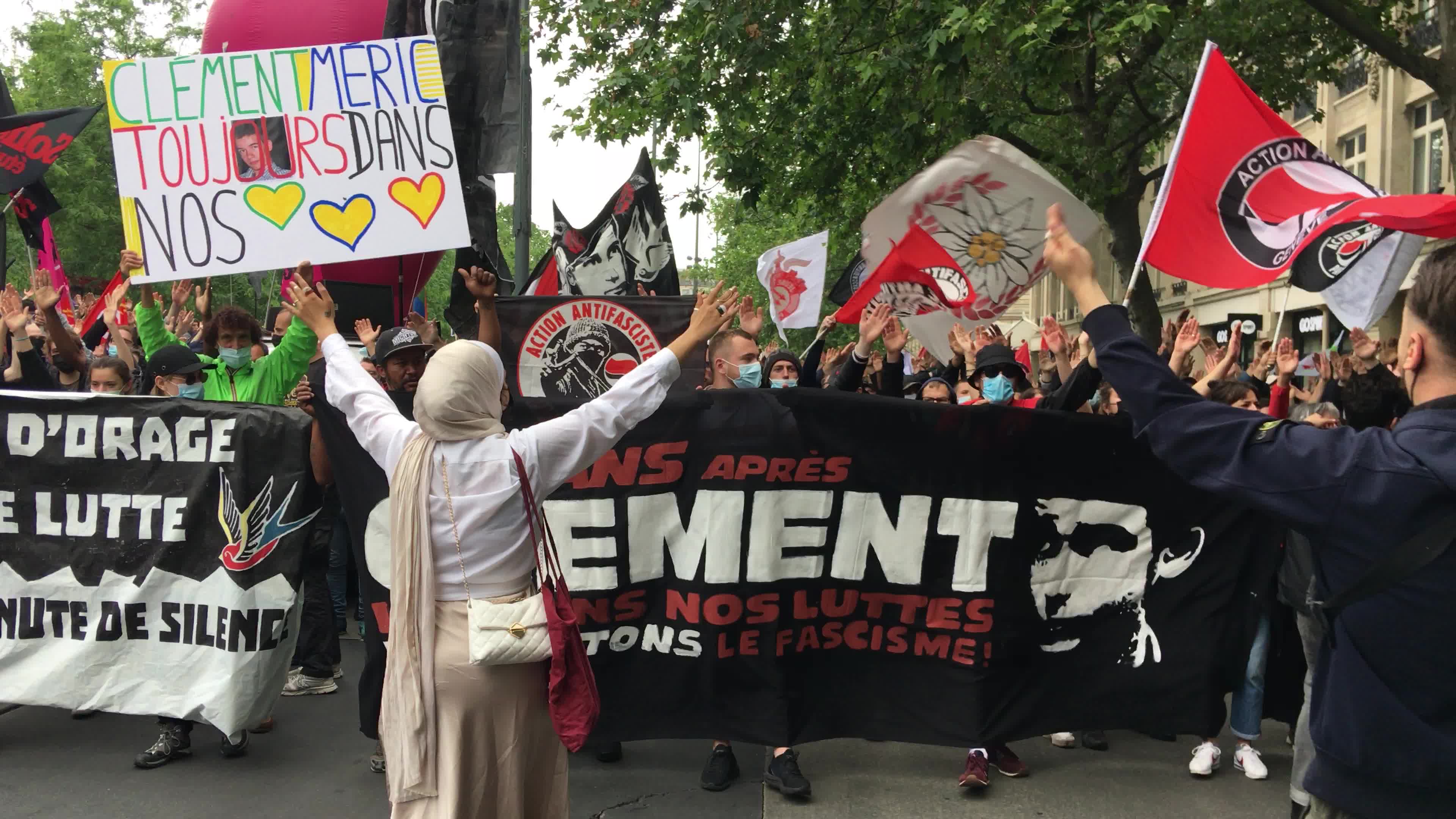 Anti-fascist Demonstration In Tribute To Clement Meric