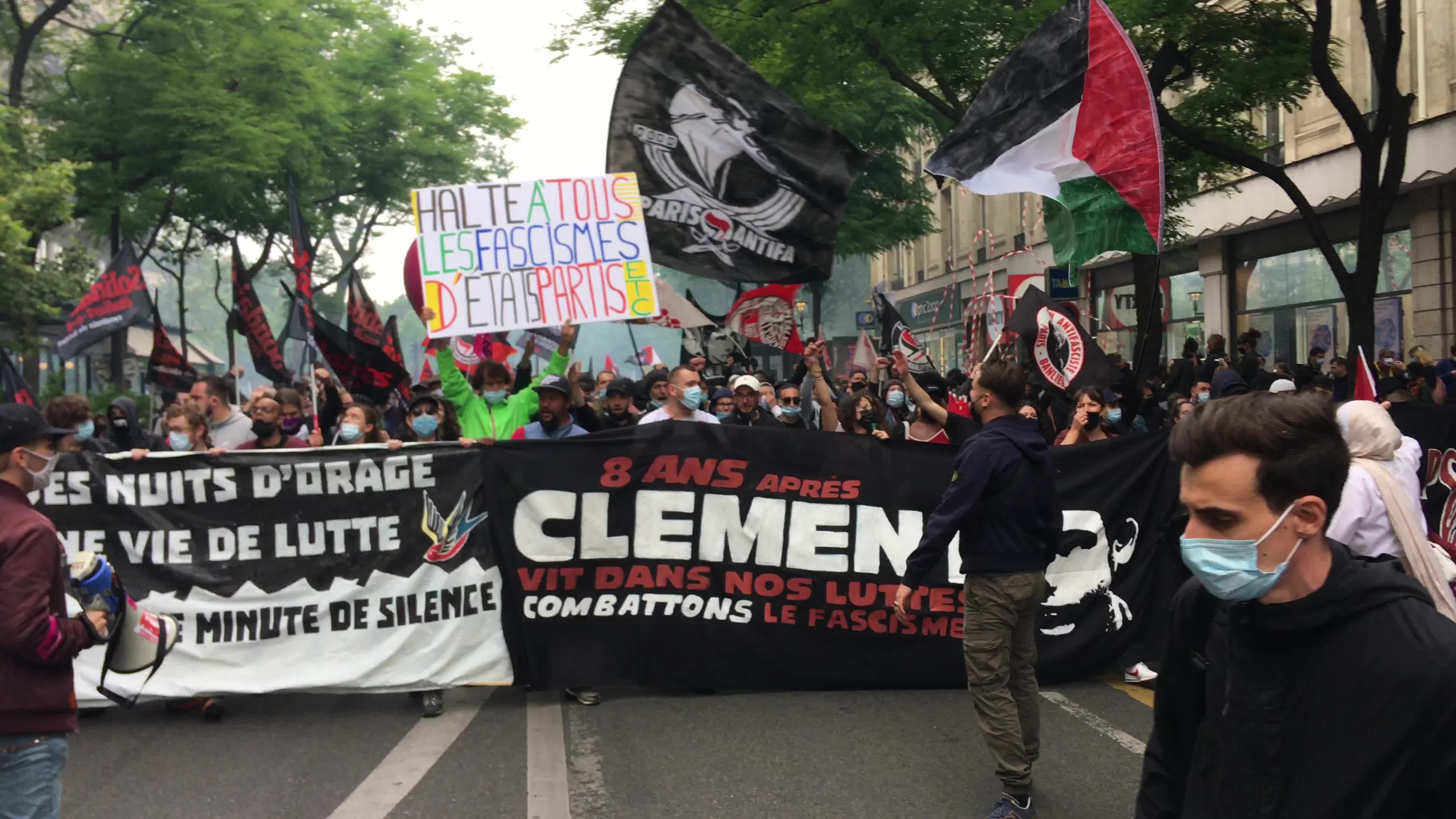 Anti-fascist Demonstration In Tribute To Clement Meric