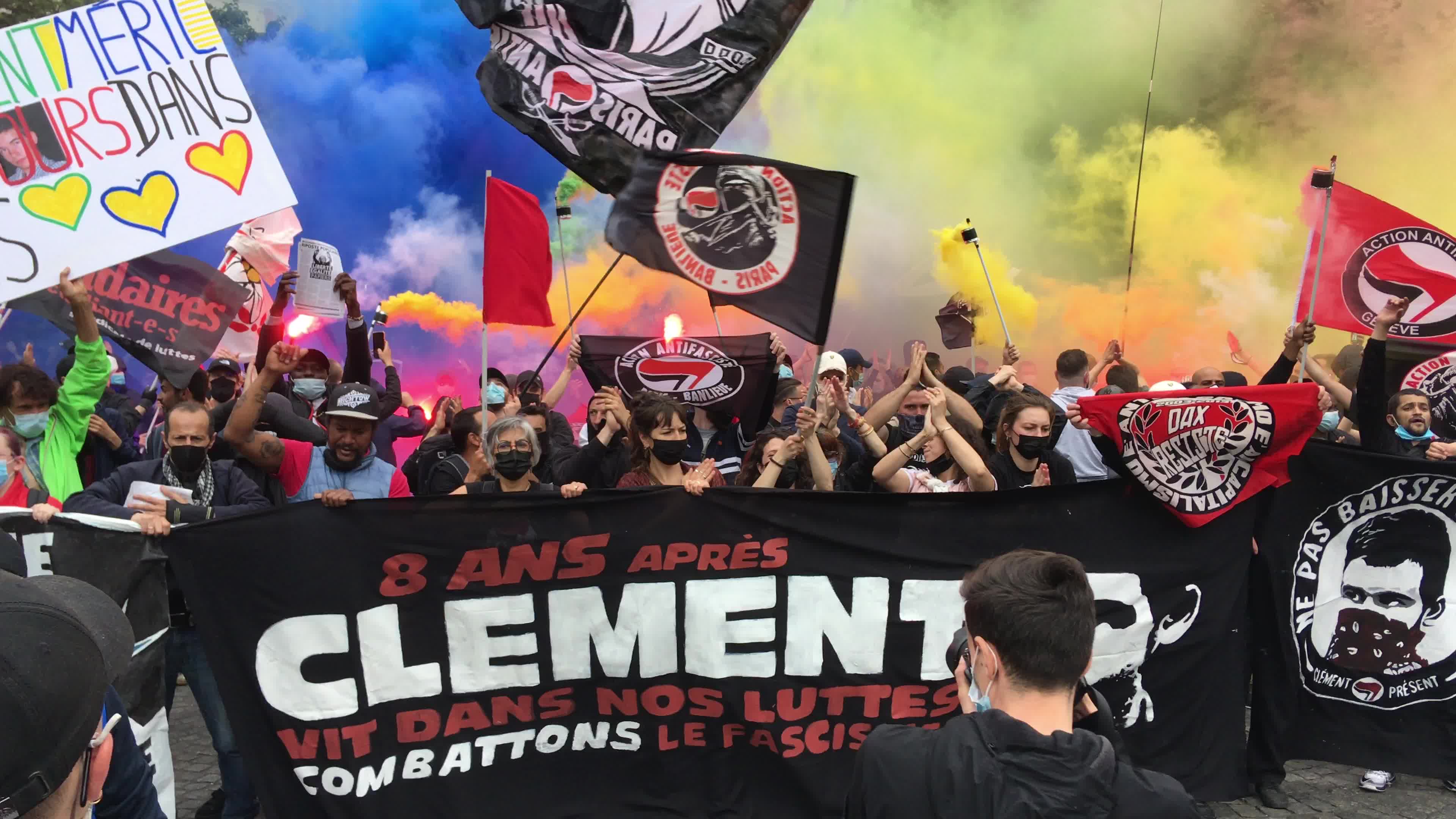 Anti-fascist Demonstration In Tribute To Clement Meric