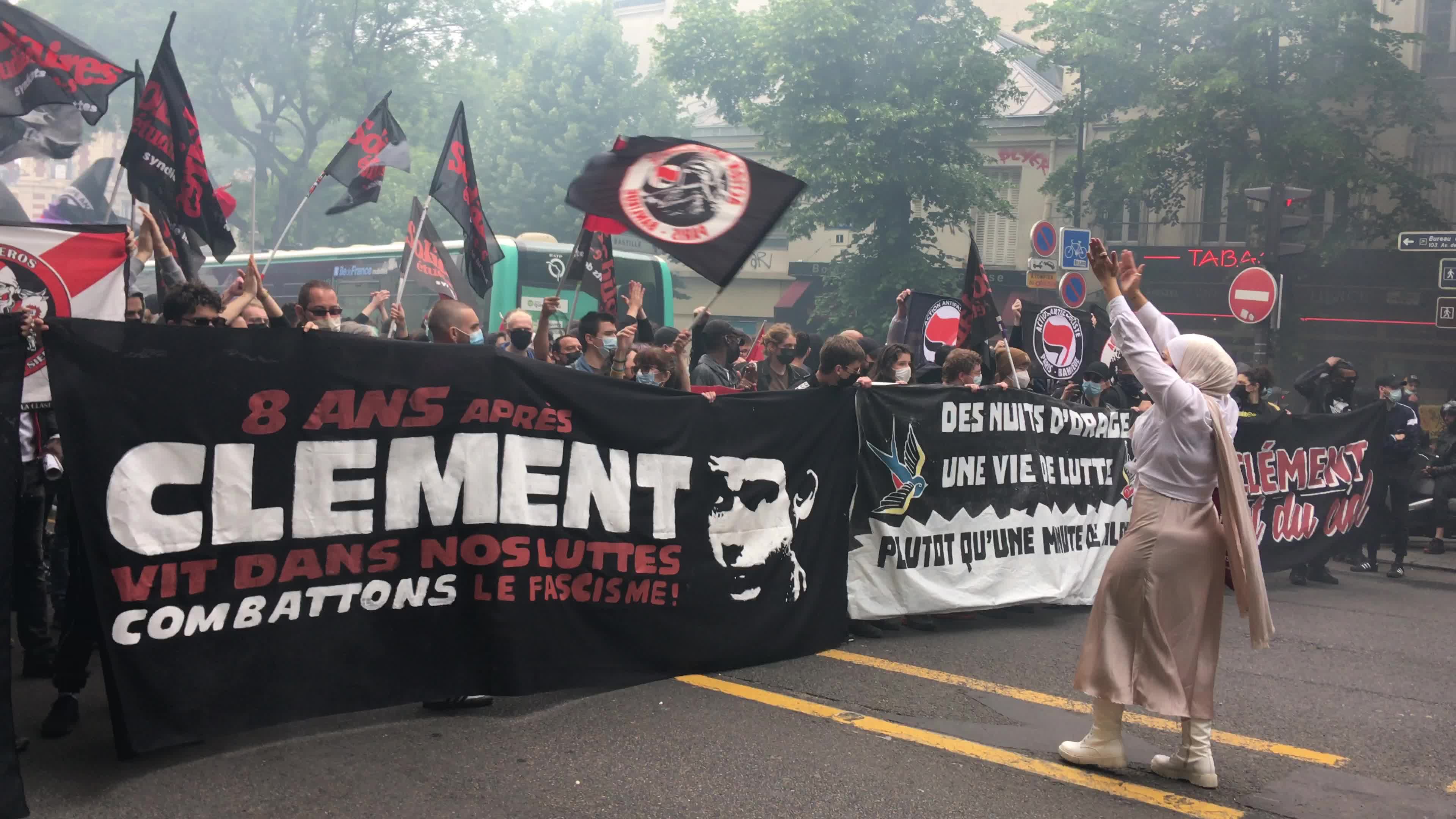 Anti-fascist Demonstration In Tribute To Clement Meric