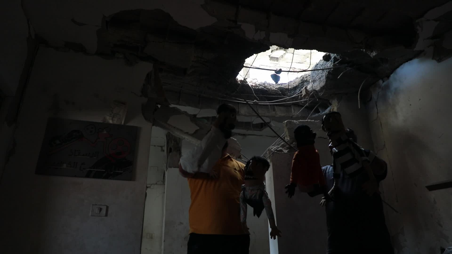 Puppetters pick up the pieces of destroyed theatre in Gaza