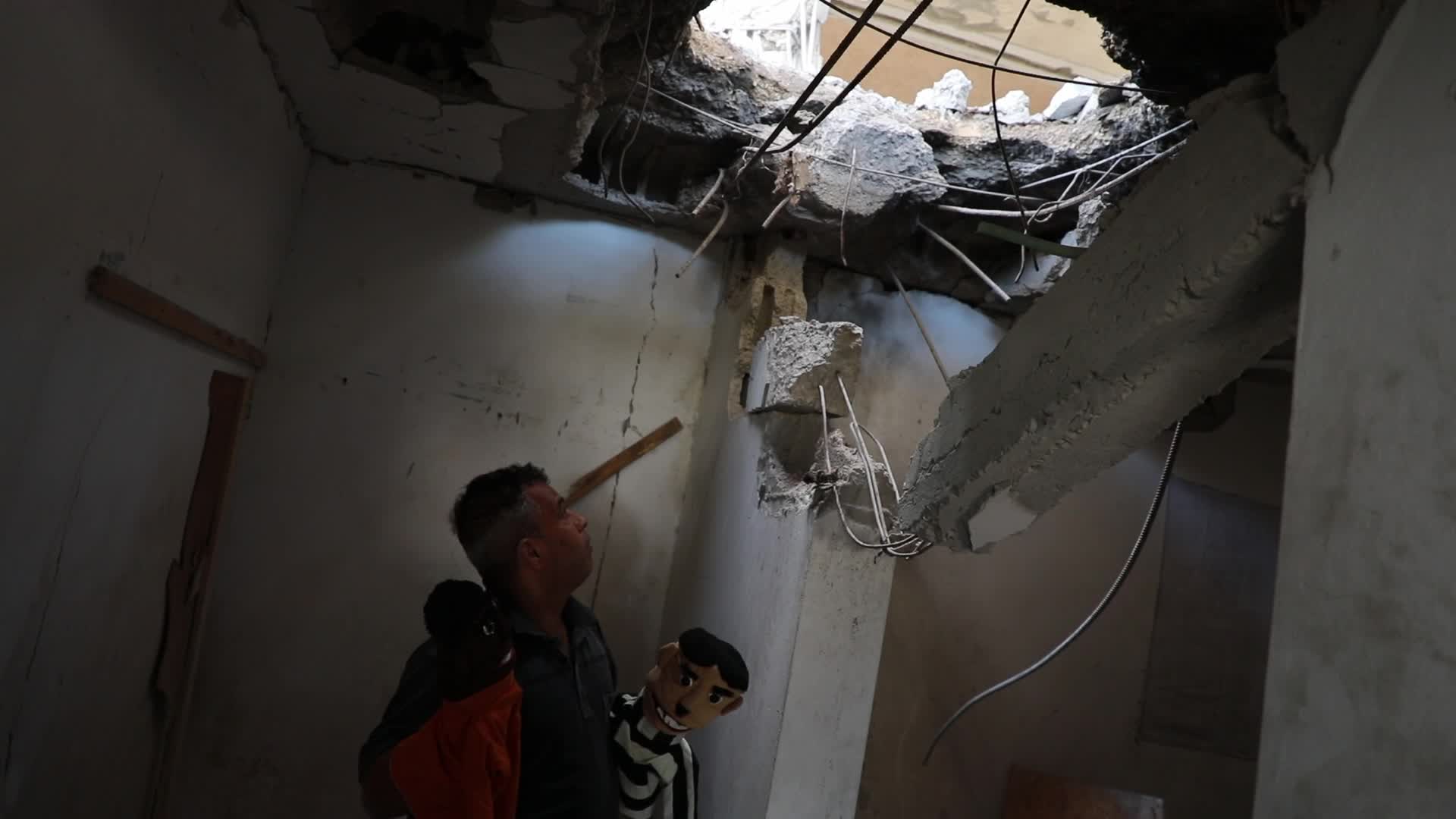 Puppetters pick up the pieces of destroyed theatre in Gaza