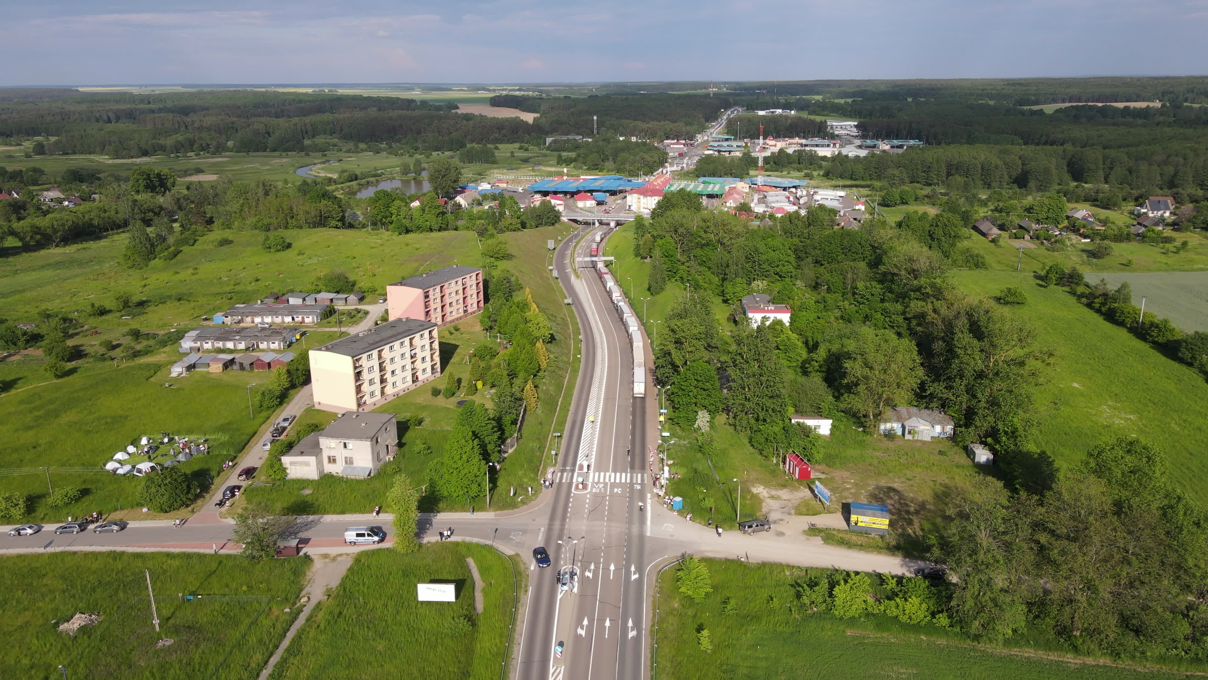 Trucks stuck at Polish-Belarusian border