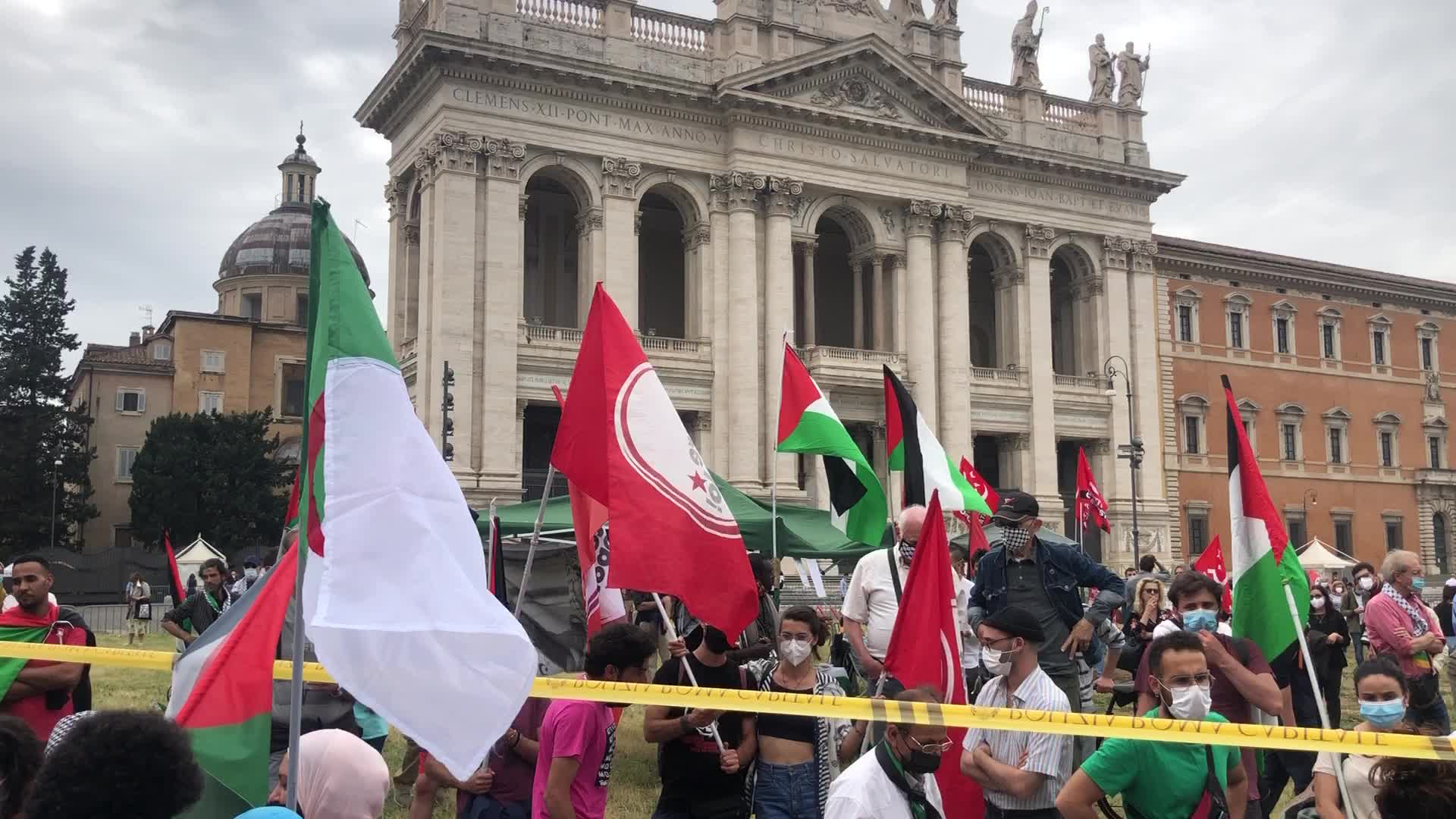 Palestinian community demonstration in Rome