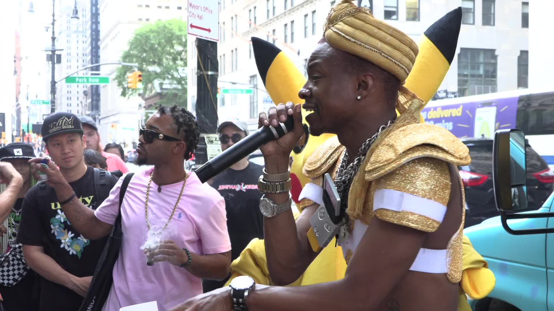 City Hall "Smoke Out" with Paperboy Prince