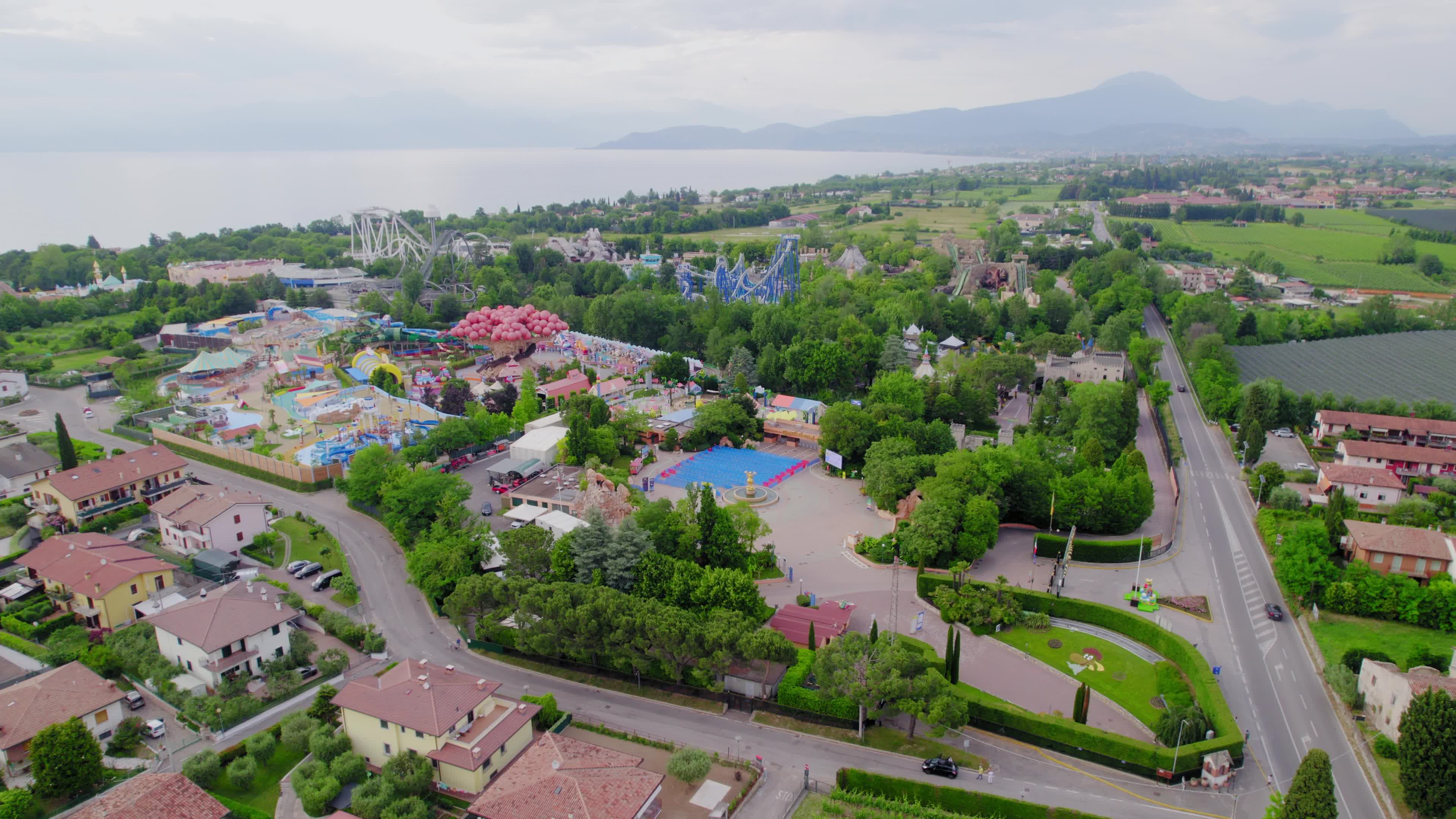 Drone view of Gardaland, set to reopen on June 7