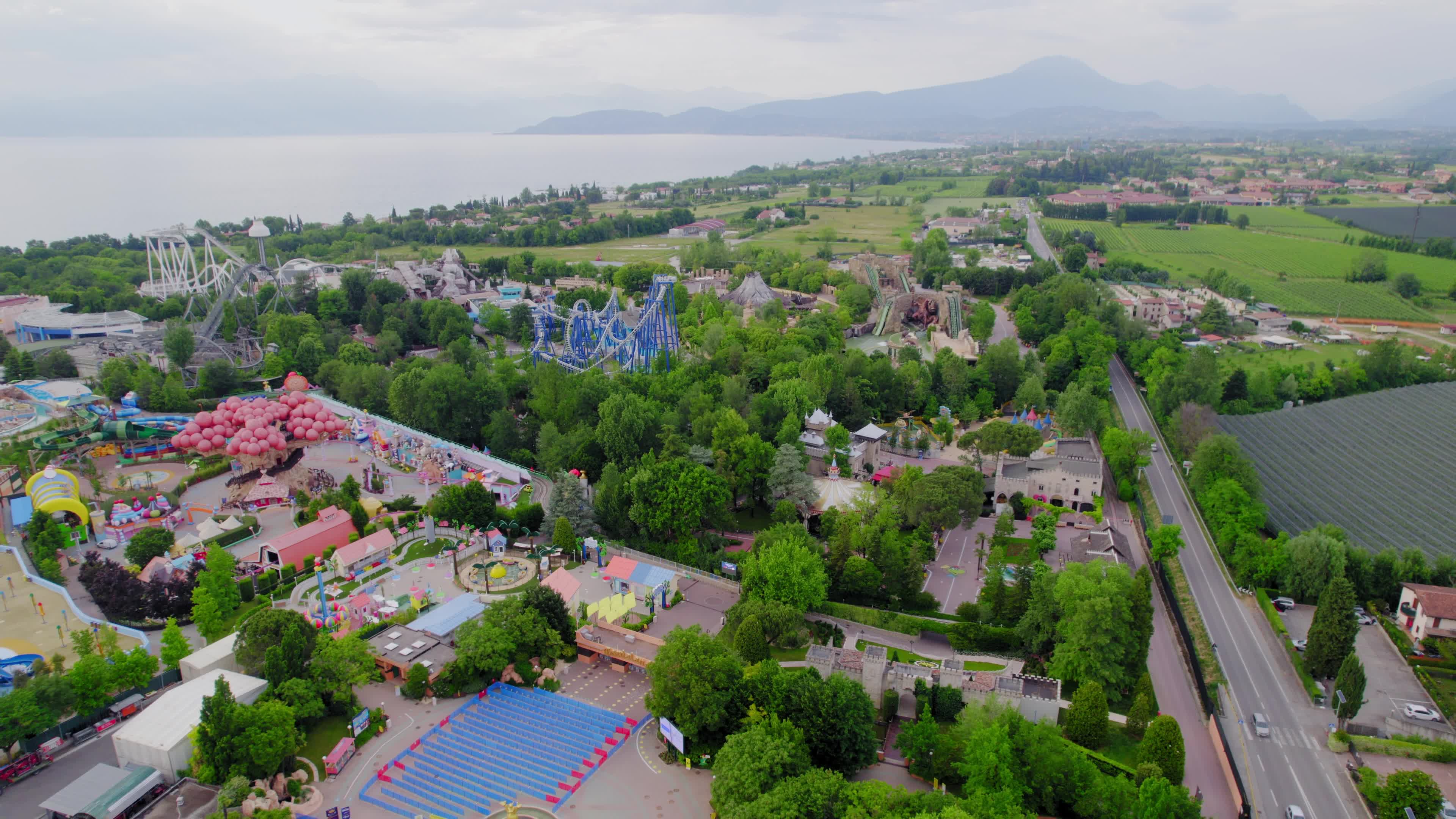 Drone view of Gardaland, set to reopen on June 7