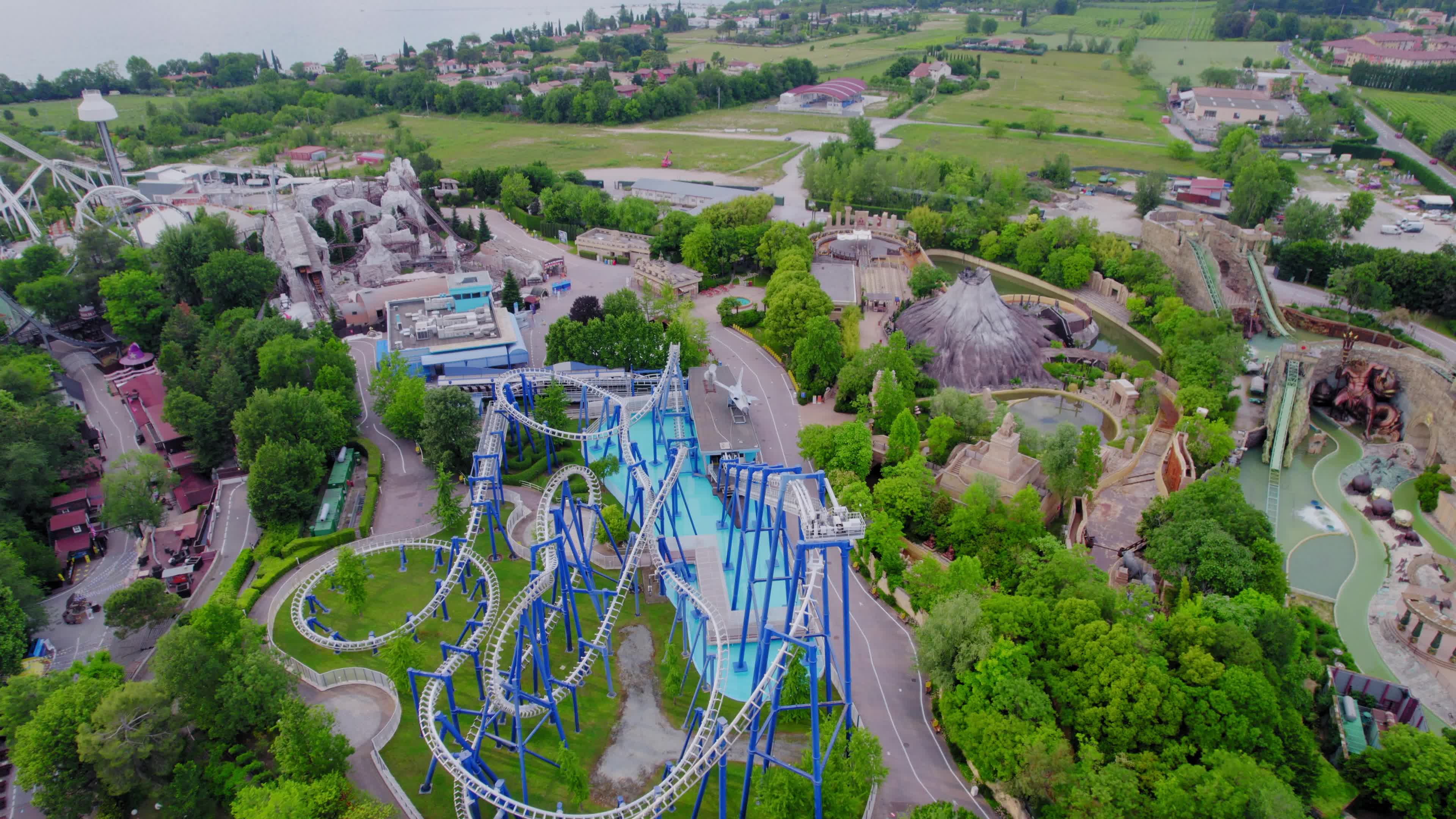 Drone view of Gardaland, set to reopen on June 7
