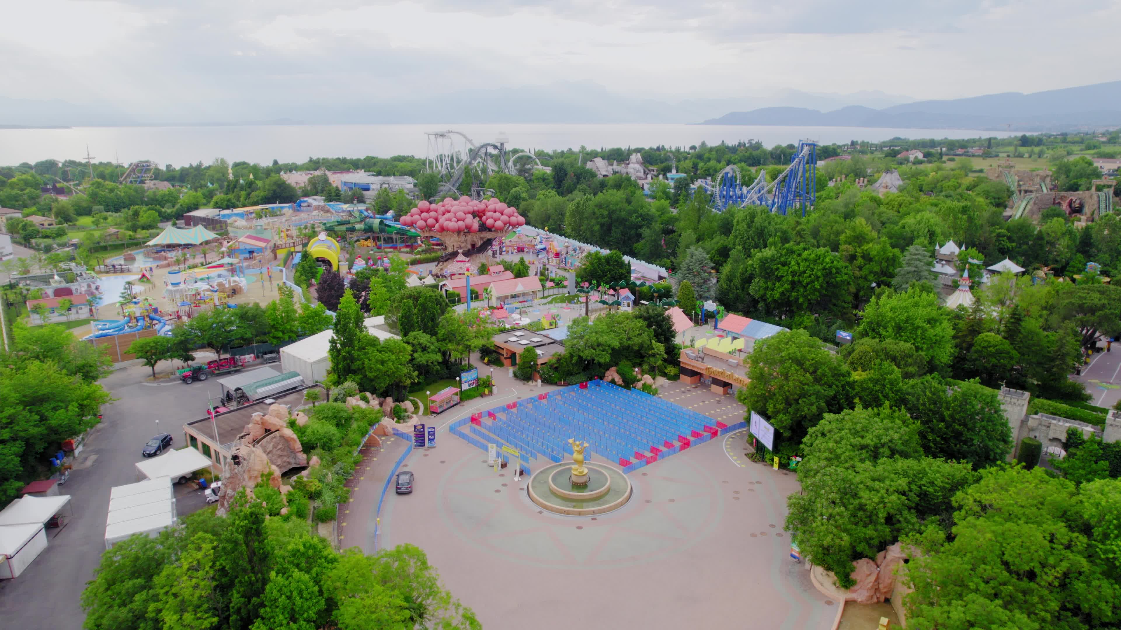 Drone view of Gardaland, set to reopen on June 7