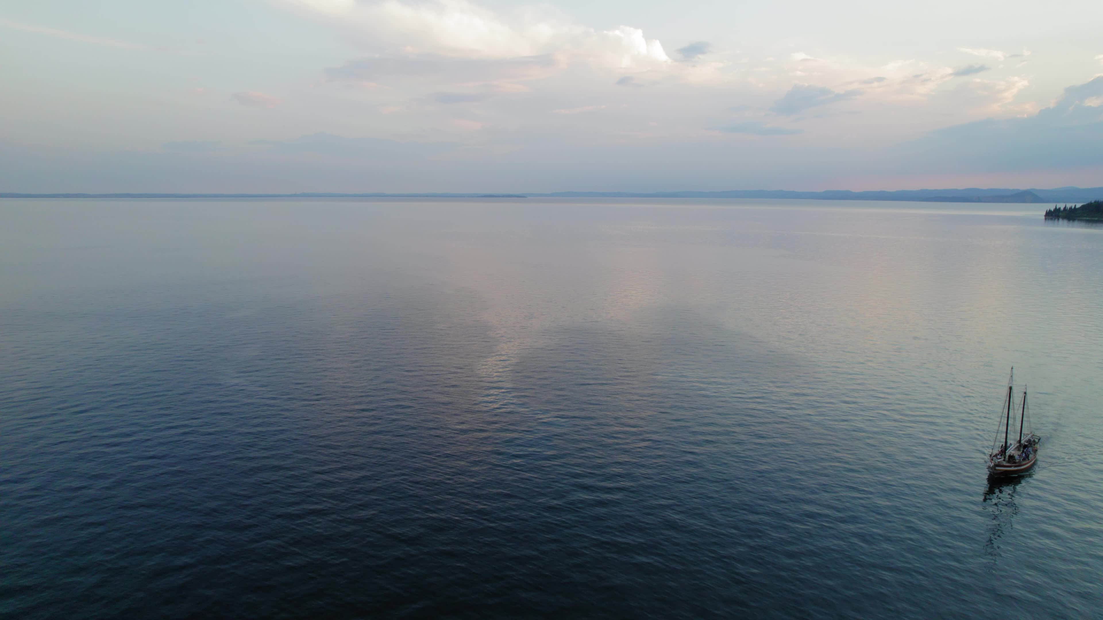 Aerial view of Lake Garda, Italy
