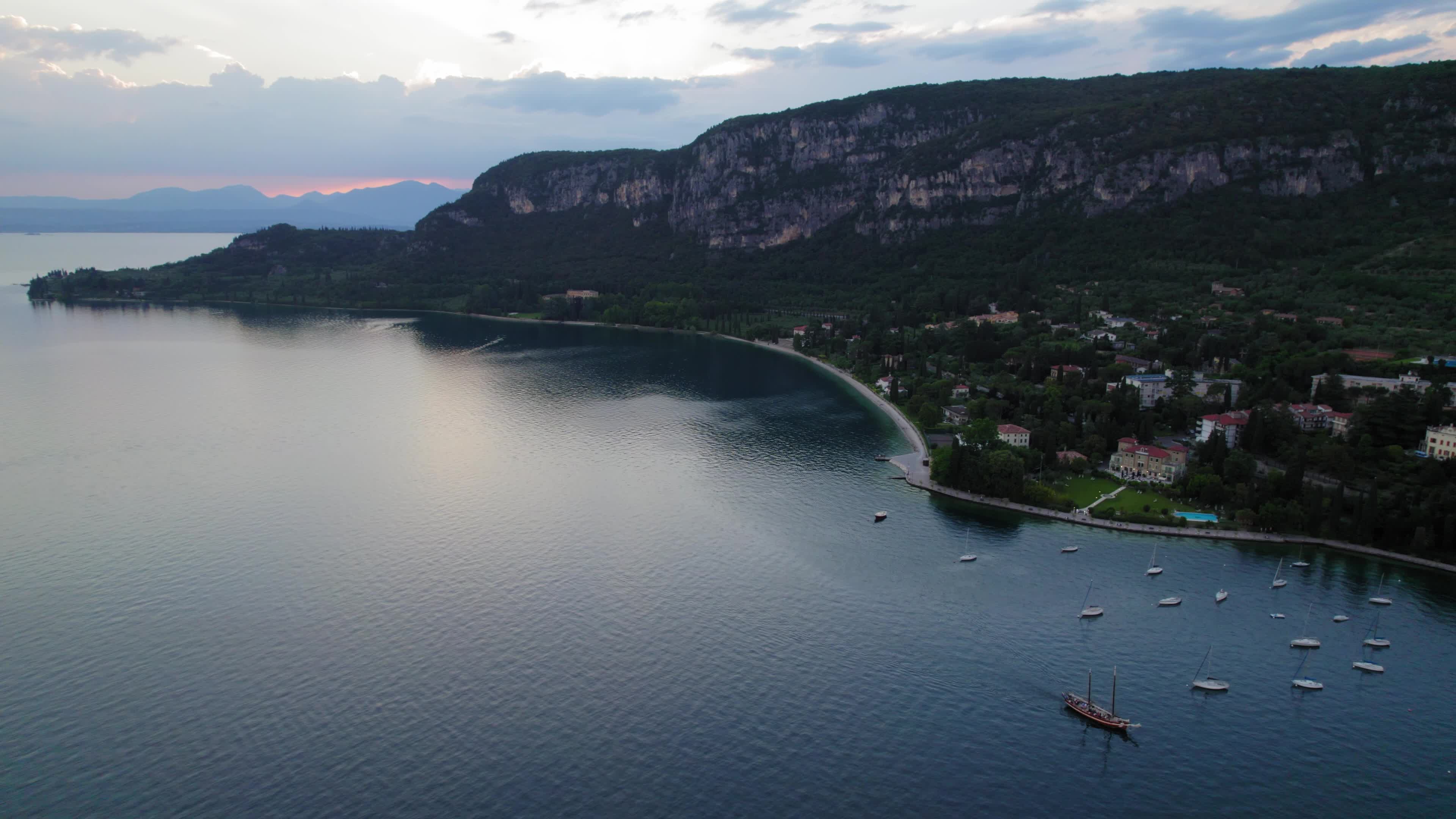 Aerial view of Lake Garda, Italy