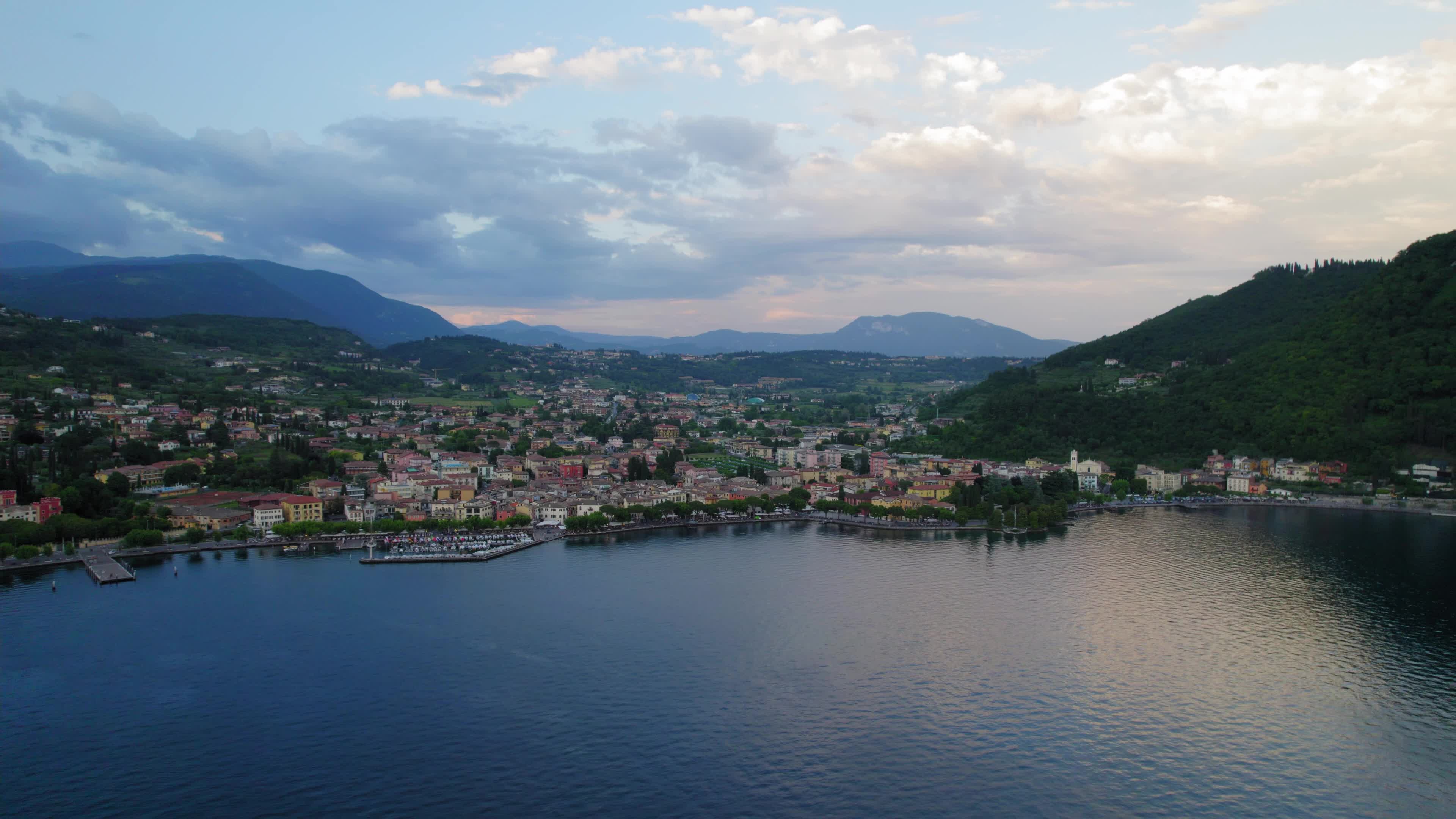 Aerial view of Lake Garda, Italy