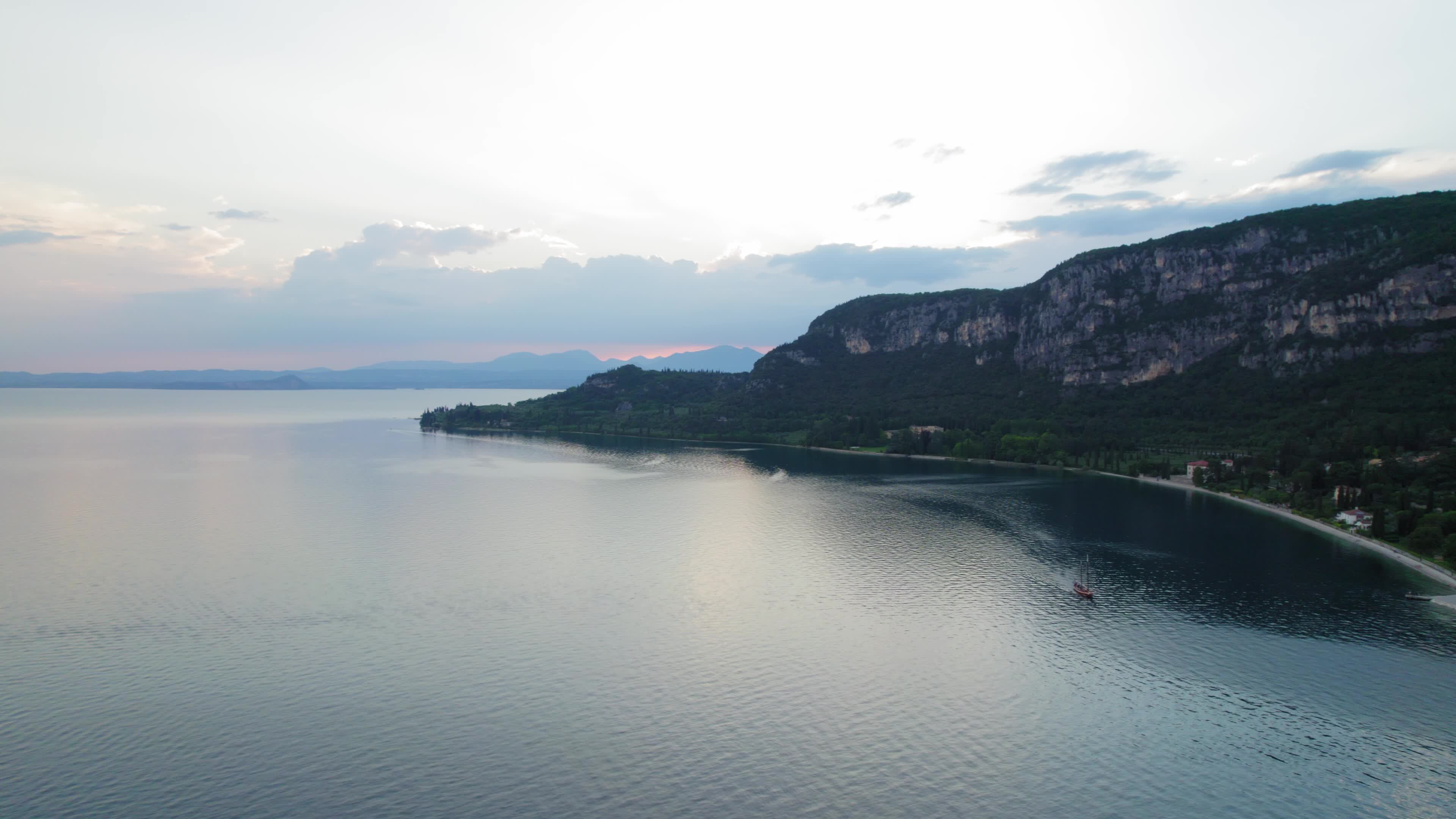 Aerial view of Lake Garda, Italy