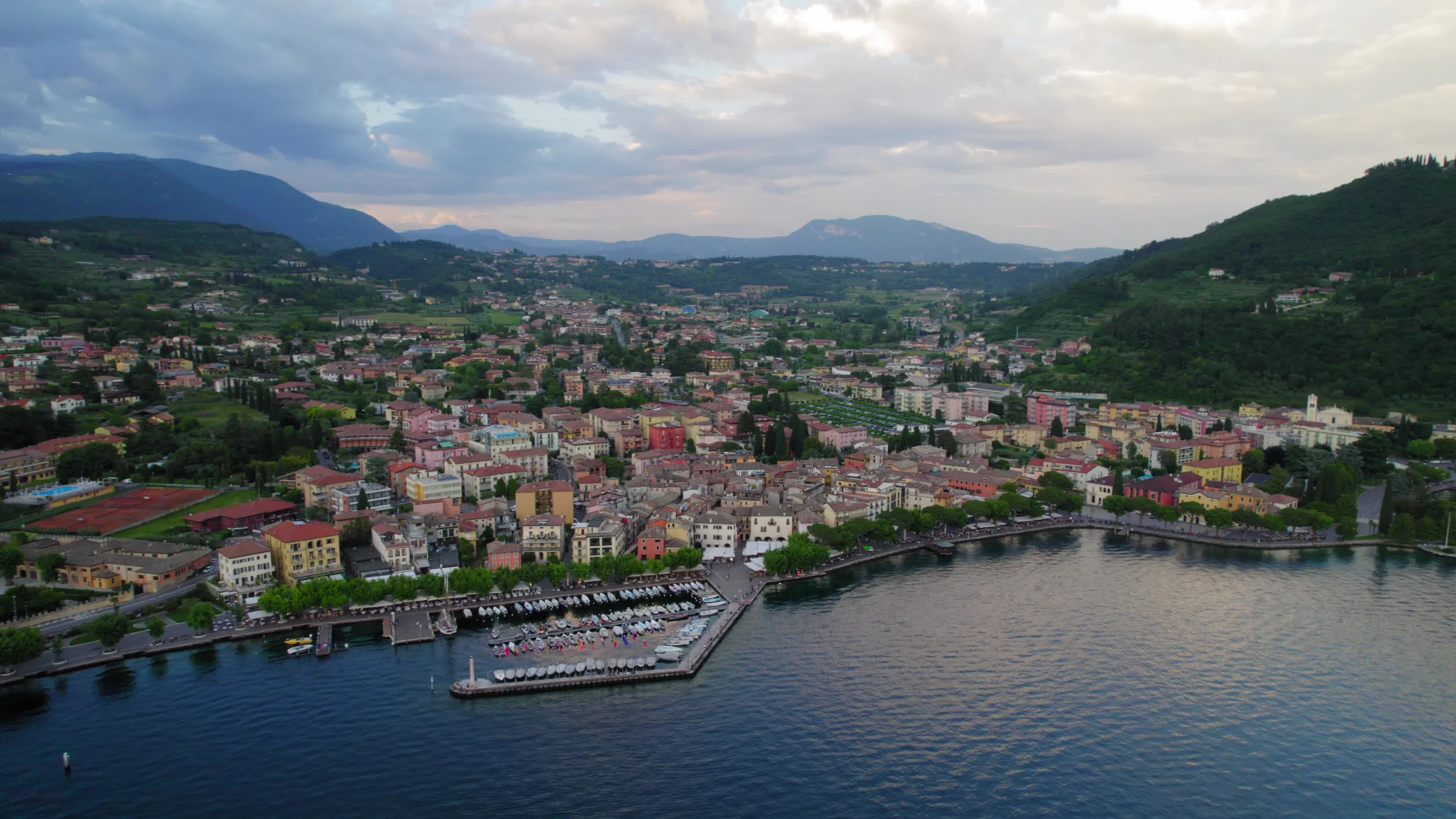 Aerial view of Lake Garda, Italy