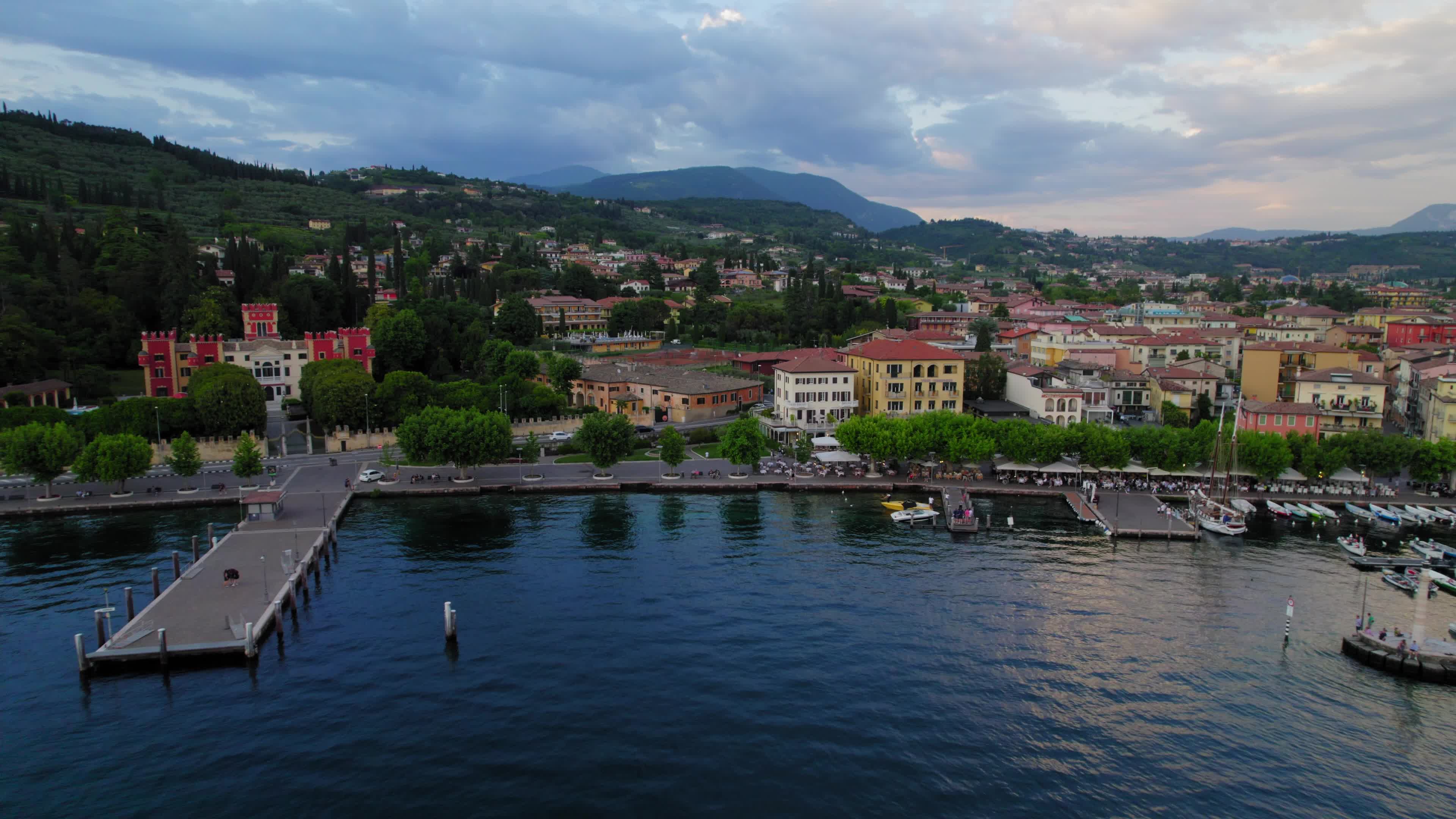 Aerial view of Lake Garda, Italy