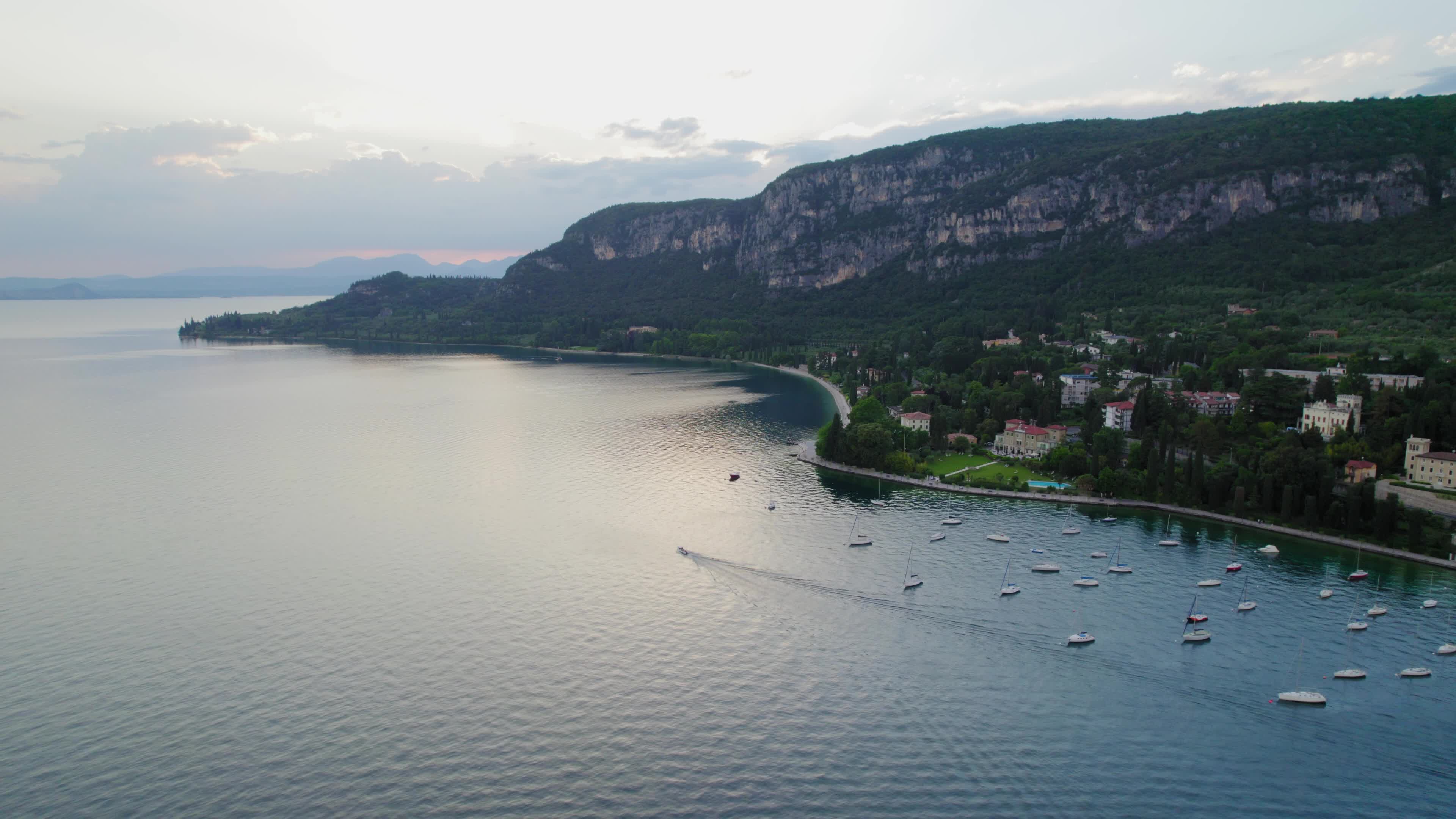 Aerial view of Lake Garda, Italy