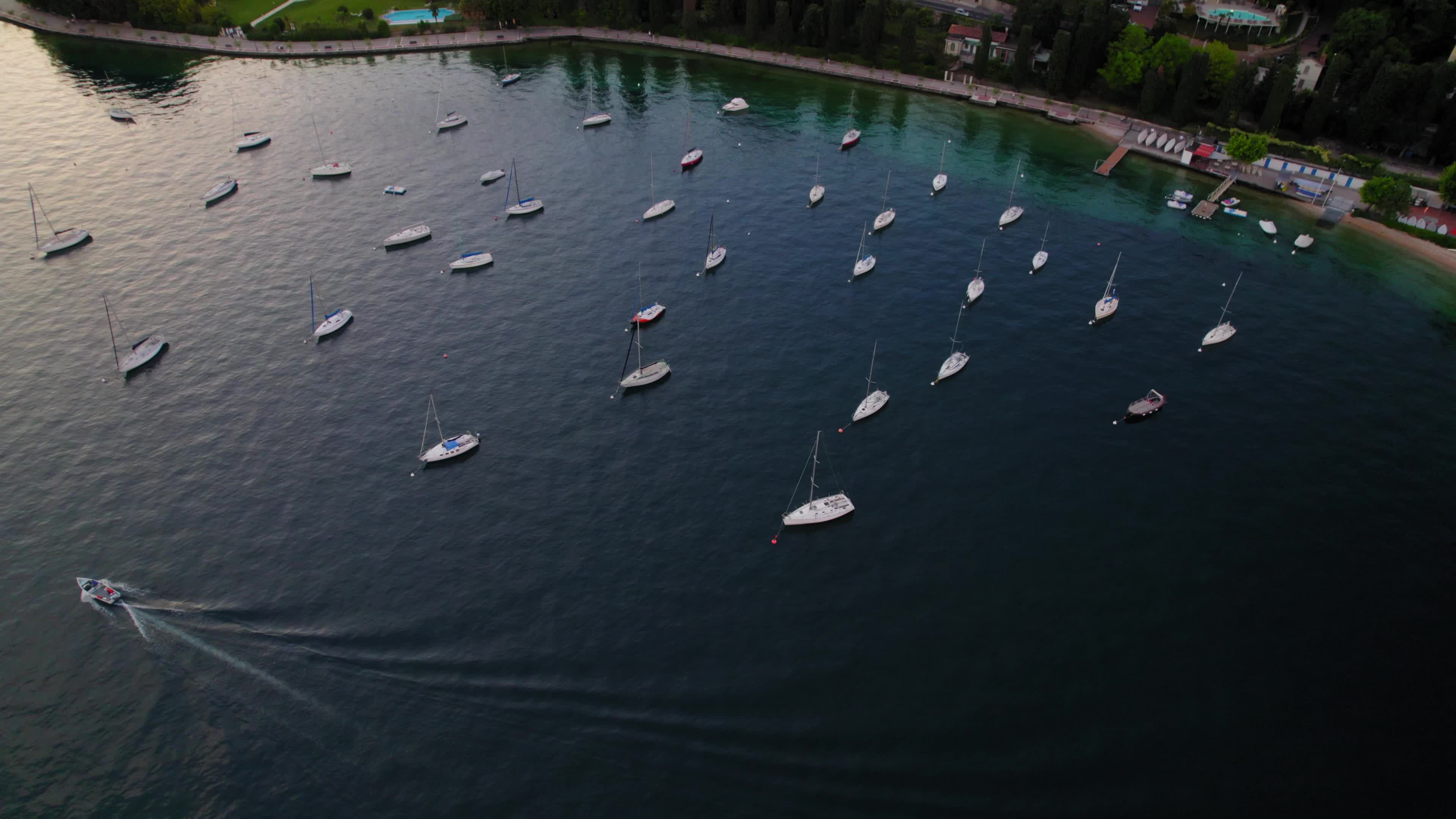 Aerial view of Lake Garda, Italy