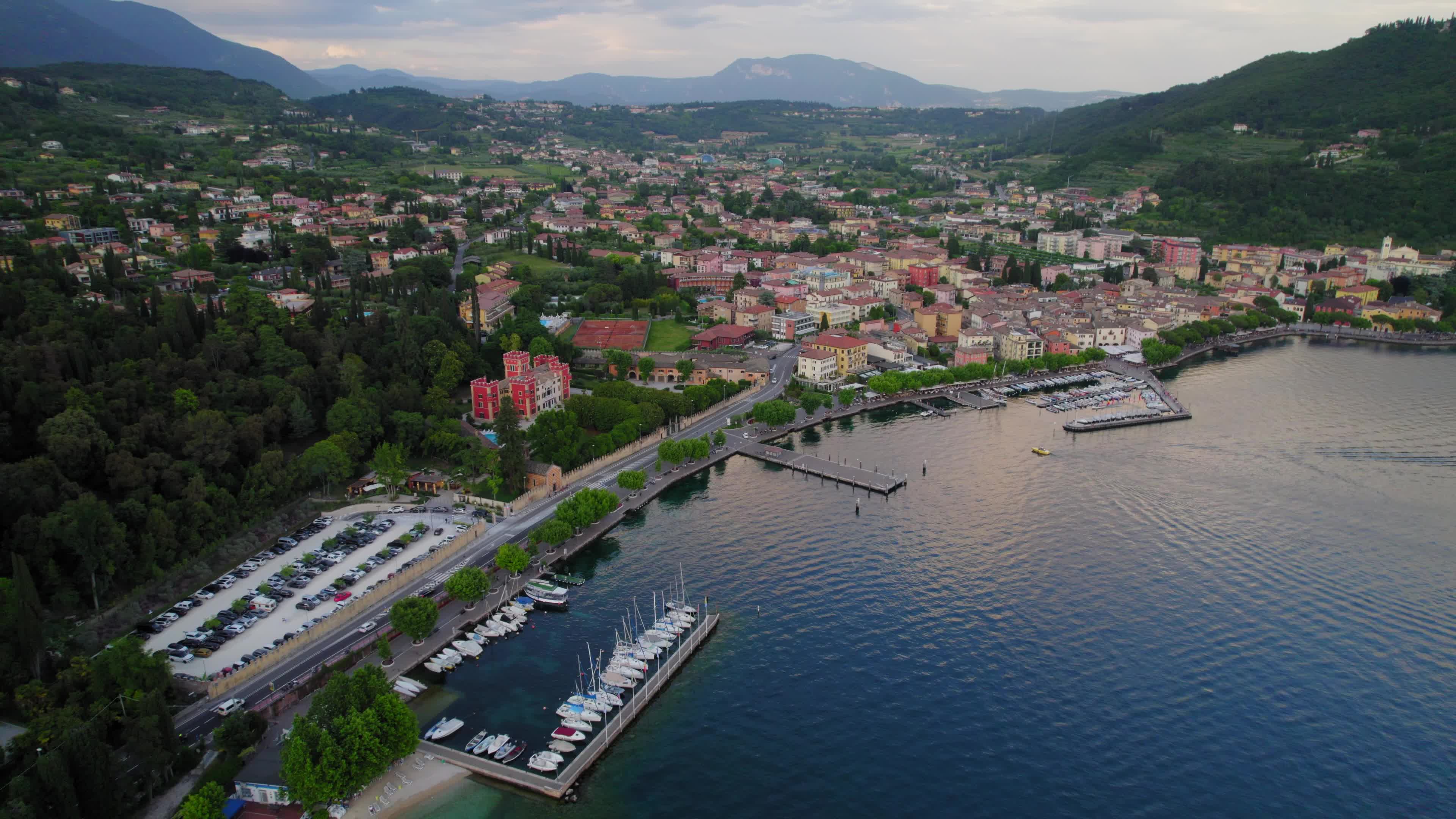 Aerial view of Lake Garda, Italy