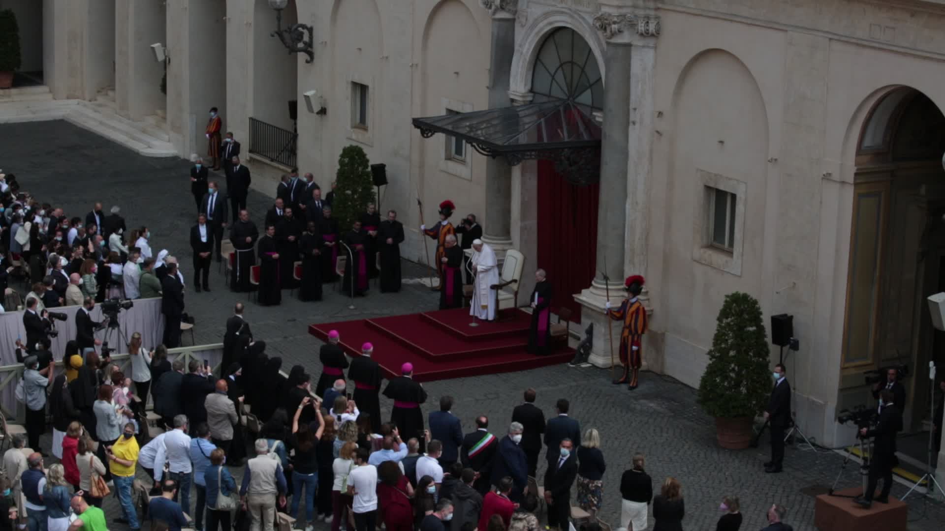 Pope Francis during the weekly general audience