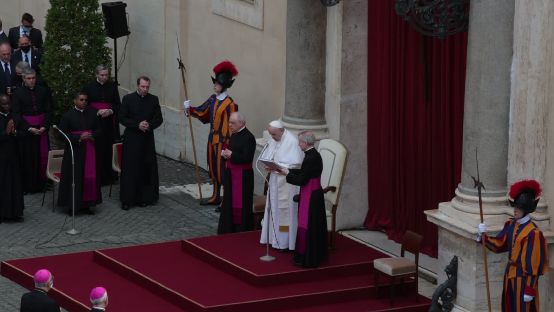 Pope Francis during the weekly general audience