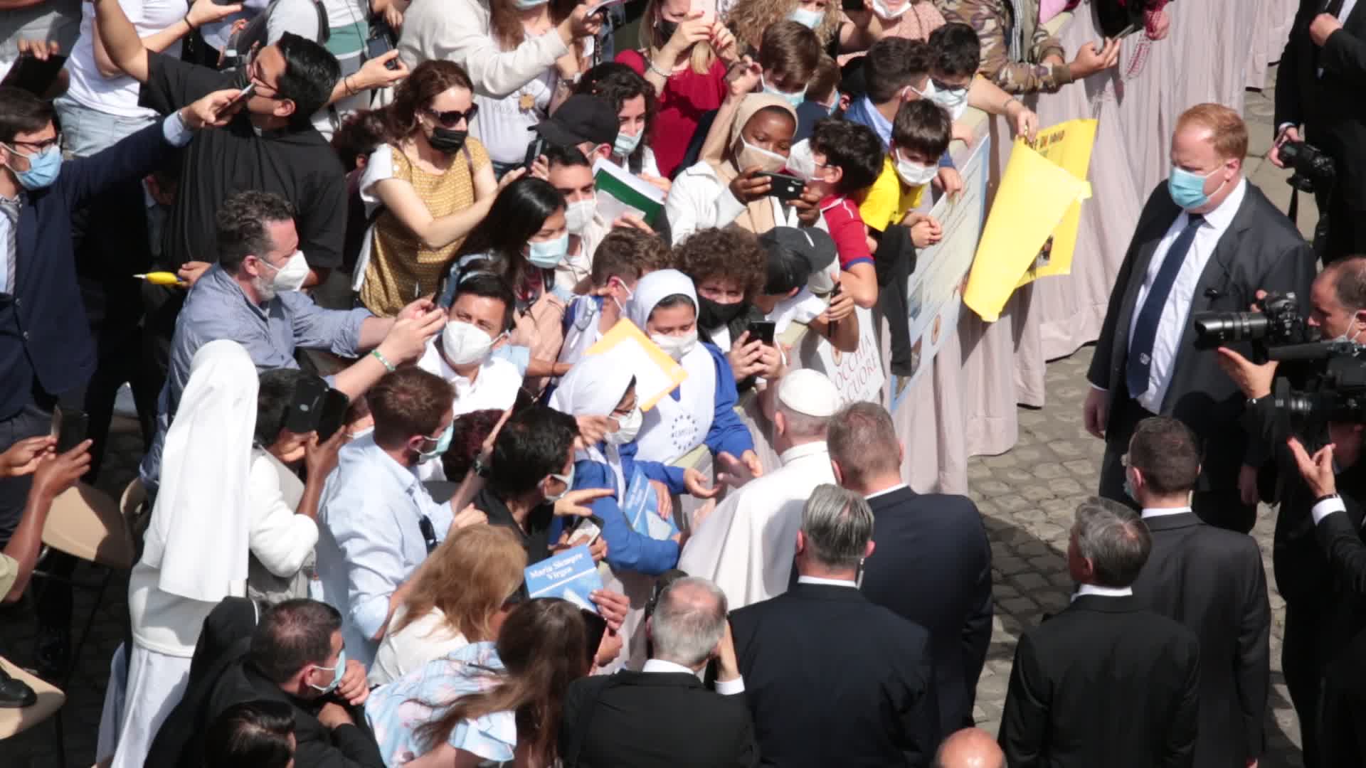 Pope Francis during the weekly general audience