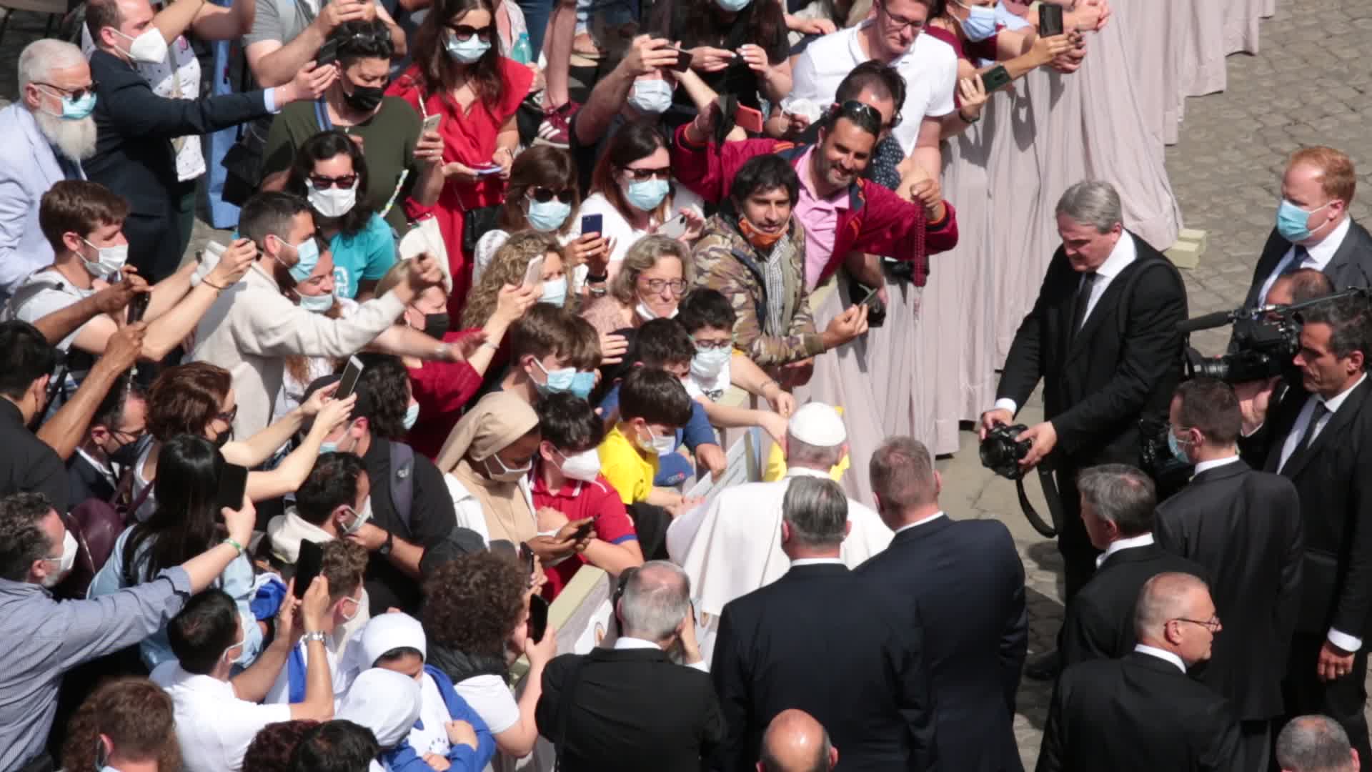 Pope Francis during the weekly general audience