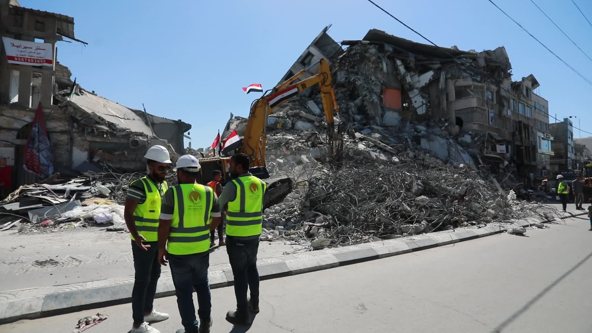 Rubble clearance in Gaza