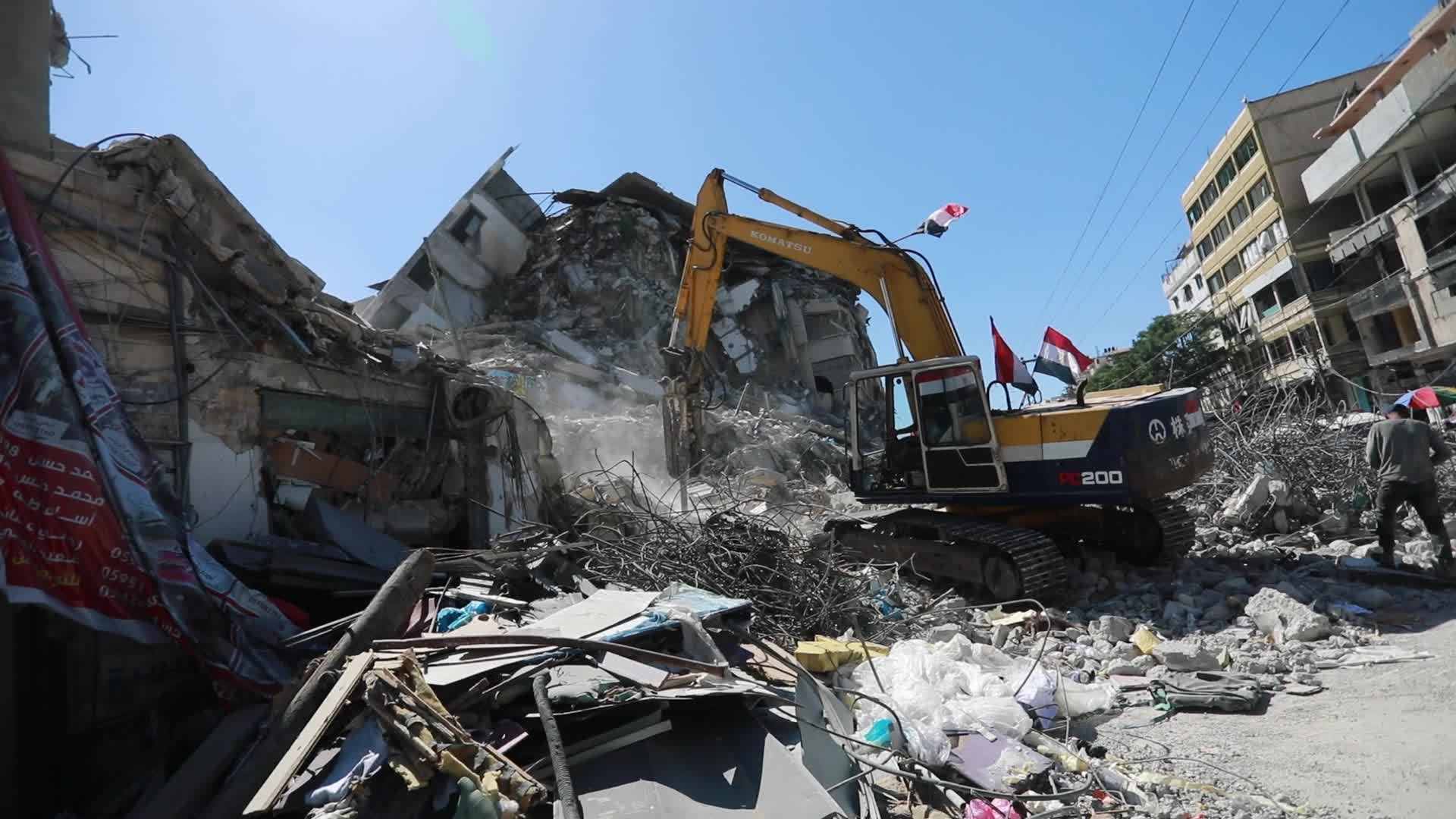 Rubble clearance in Gaza