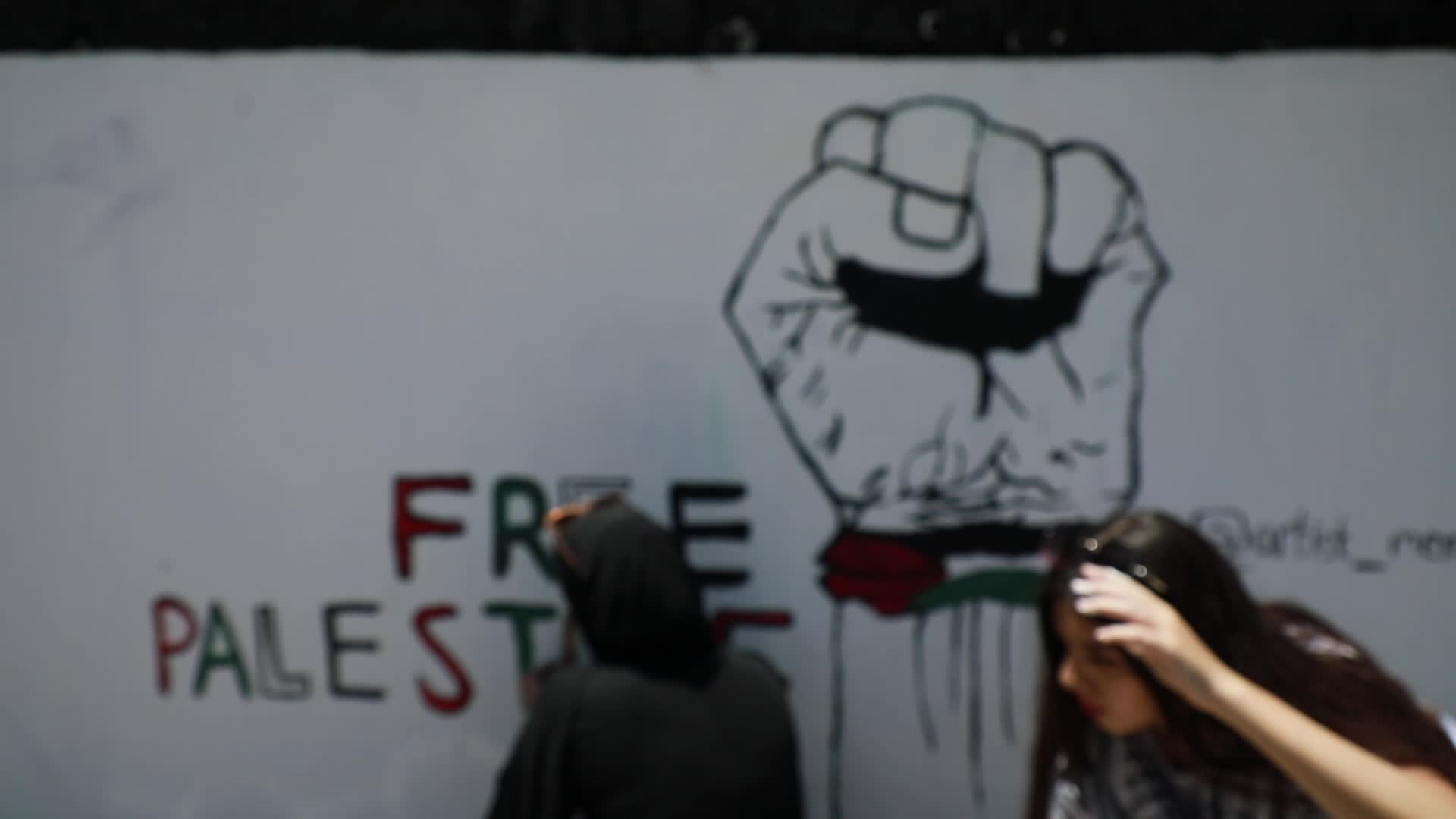 Mural in Gaza amid the ceasefire