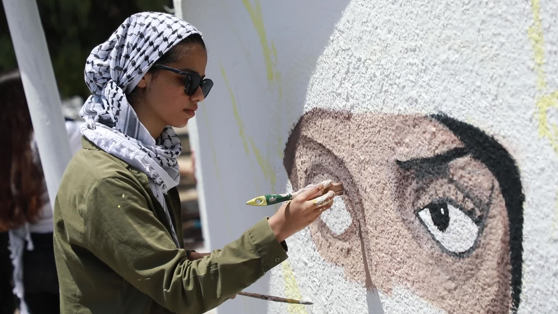 Mural in Gaza amid the ceasefire