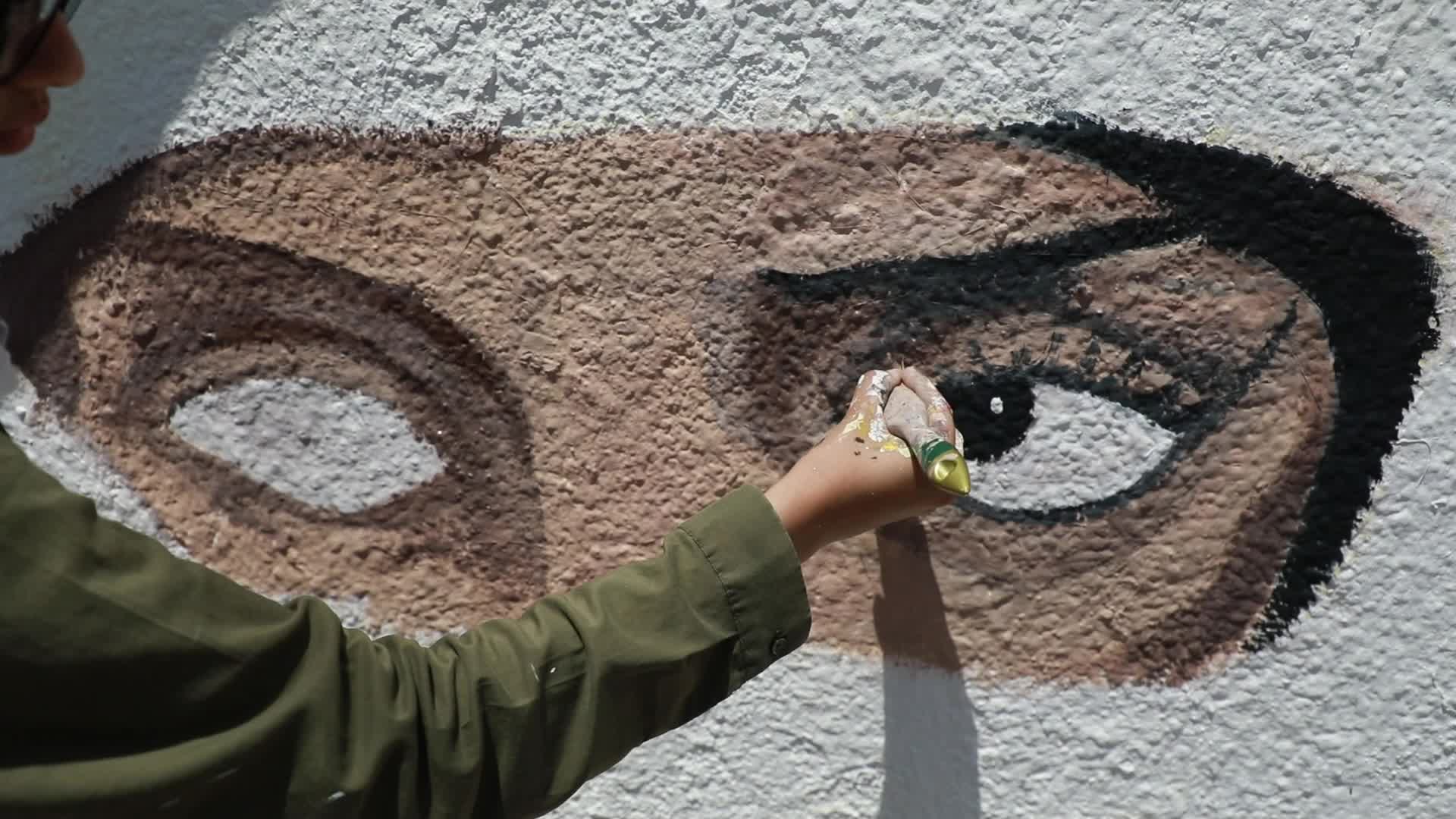 Mural in Gaza amid the ceasefire