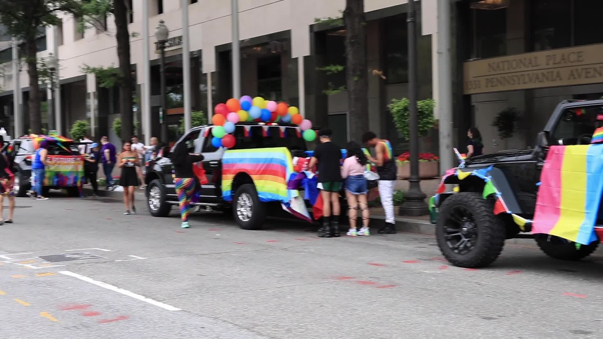 LGBTQ "Pridemobile" parade and march in Washington D.C.