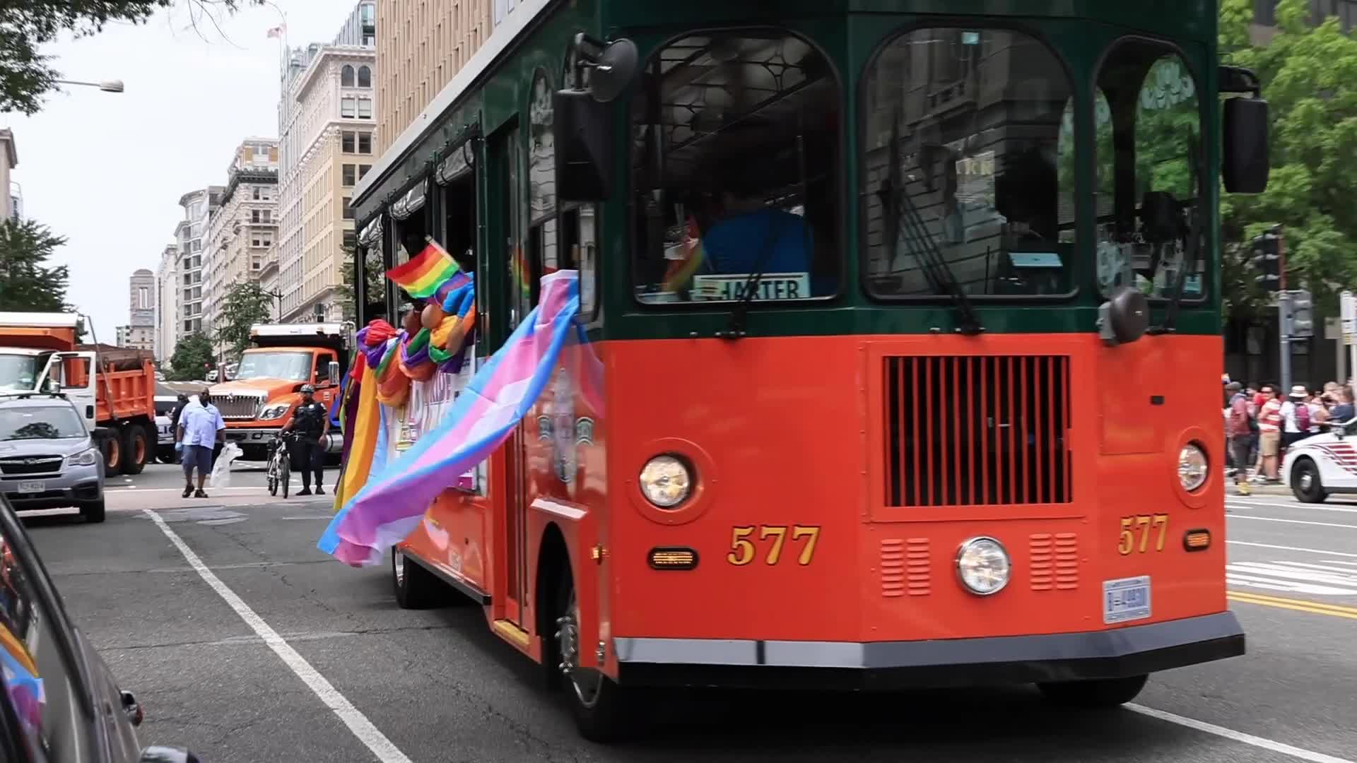 LGBTQ "Pridemobile" parade and march in Washington D.C.
