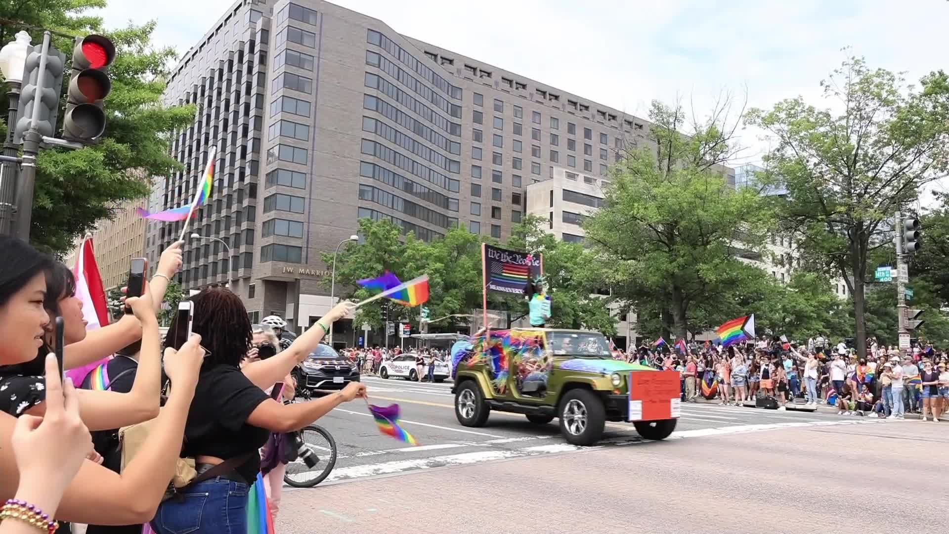 LGBTQ "Pridemobile" parade and march in Washington D.C.