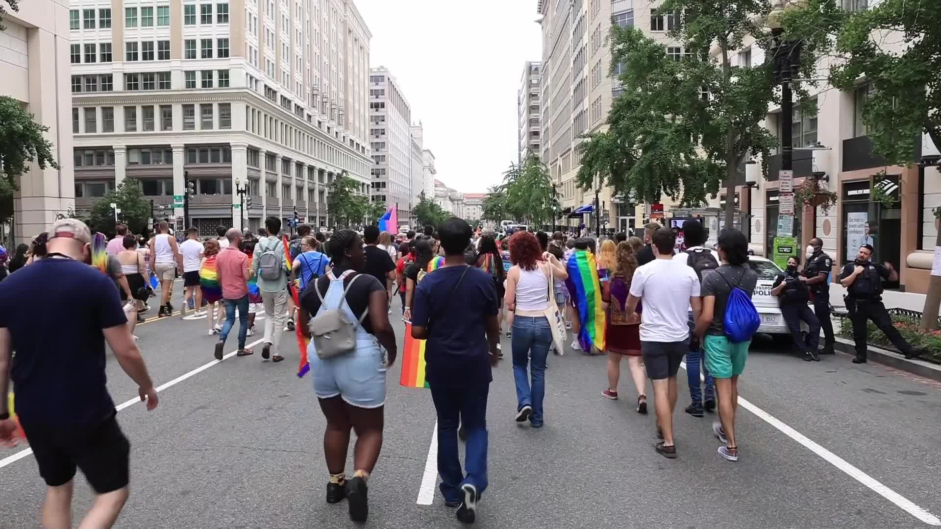LGBTQ "Pridemobile" parade and march in Washington D.C.