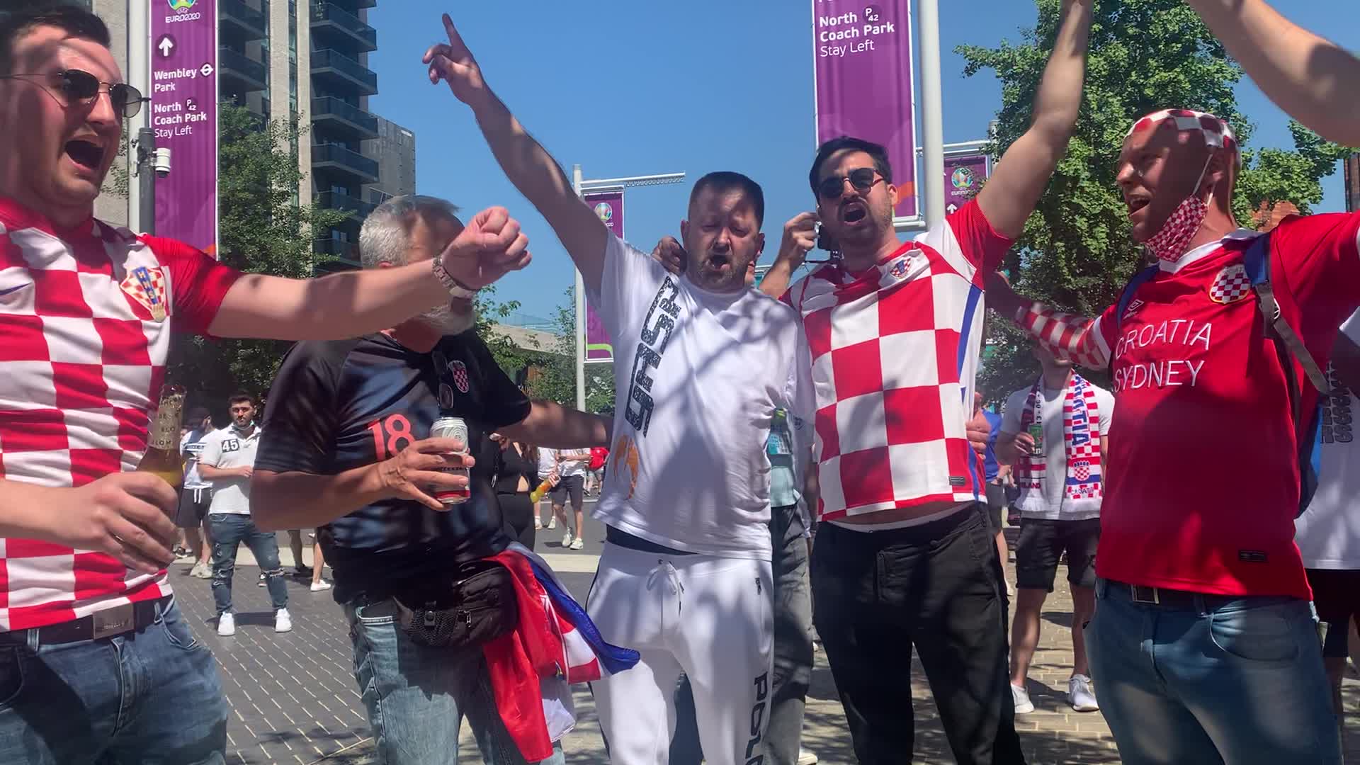UEFA Euro 2020 Group D Match England and Croatia