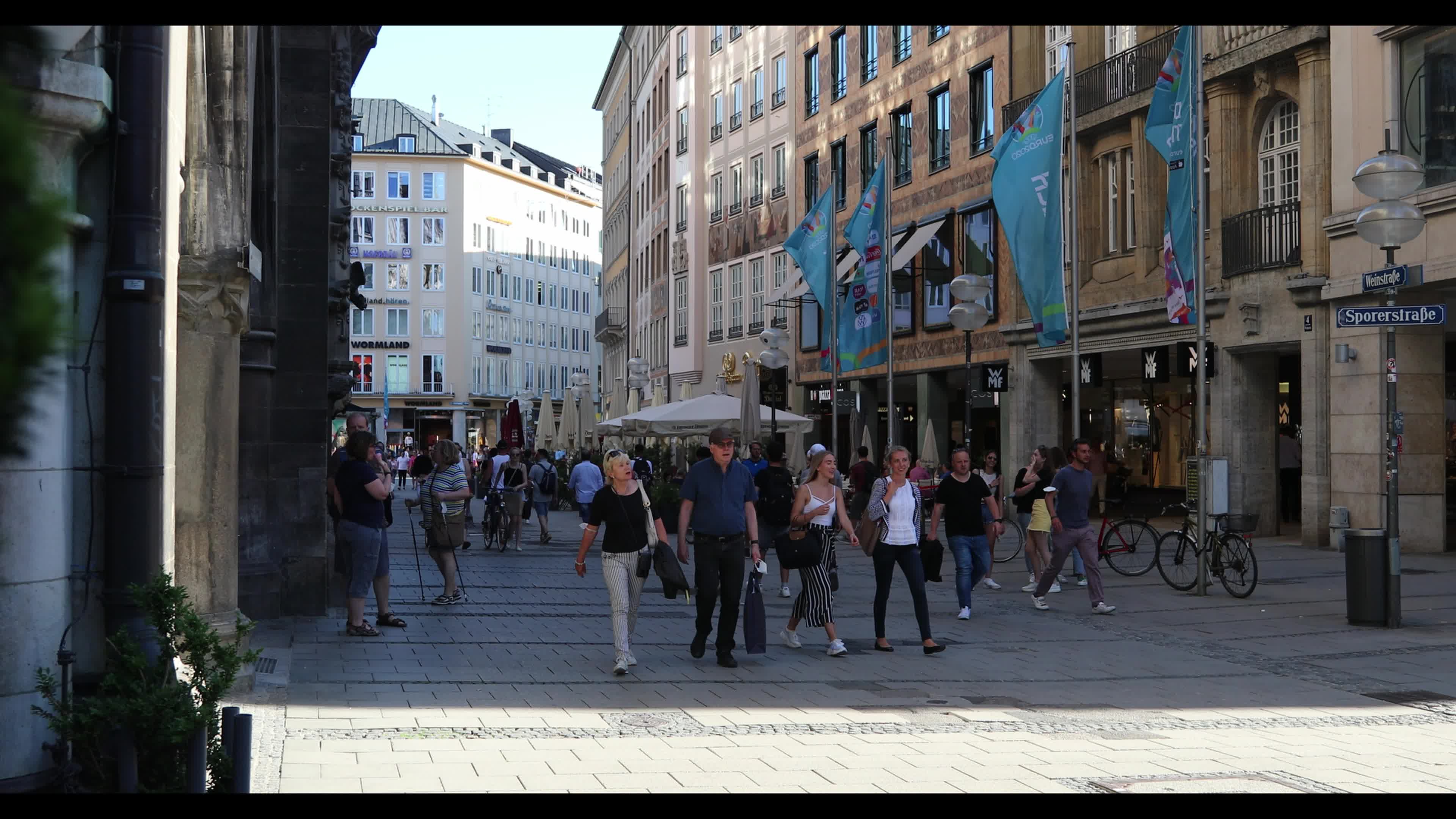 Falling Covid-19 infections and Euro 2020 atmosphere in Munich