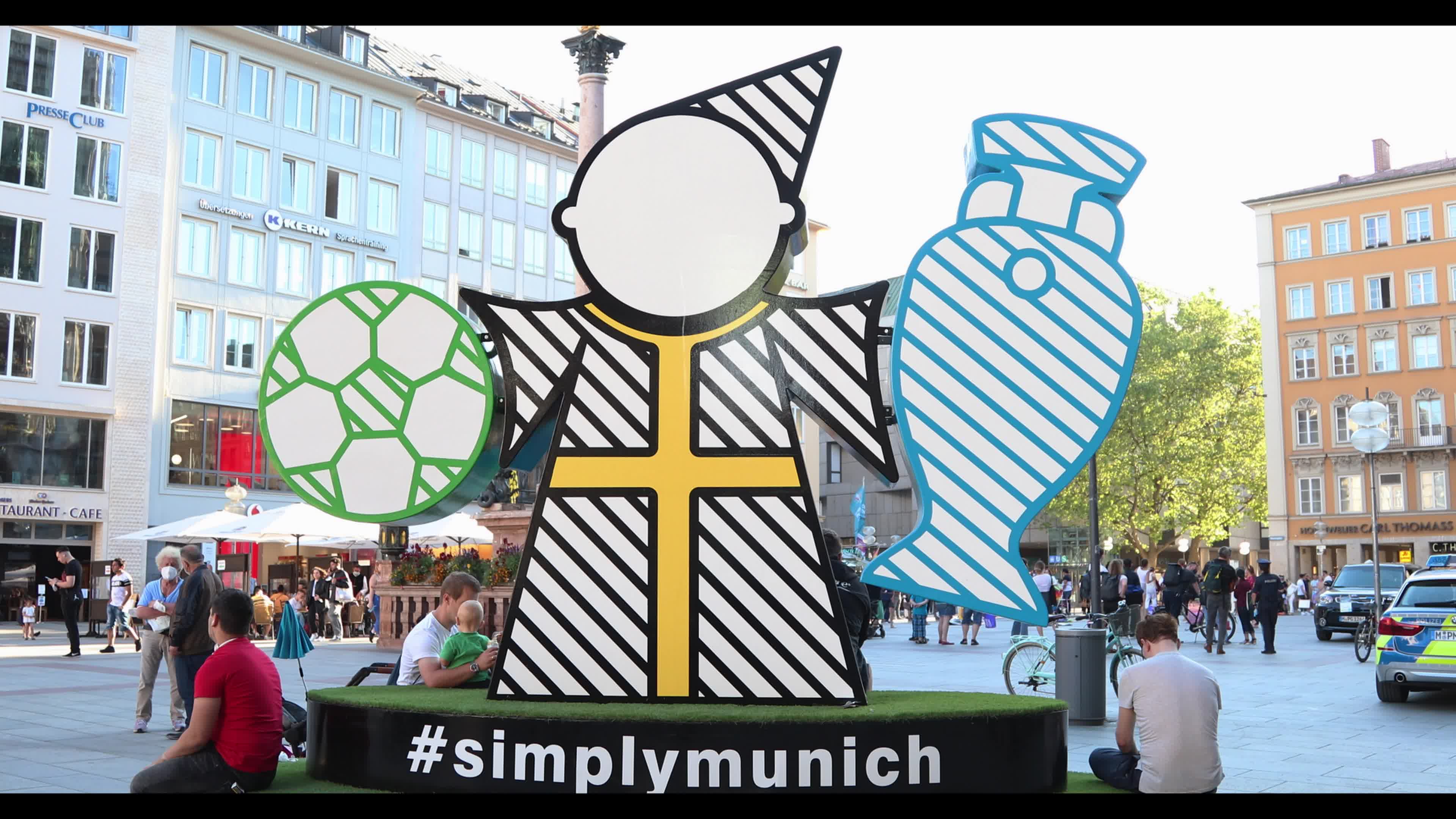 Falling Covid-19 infections and Euro 2020 atmosphere in Munich
