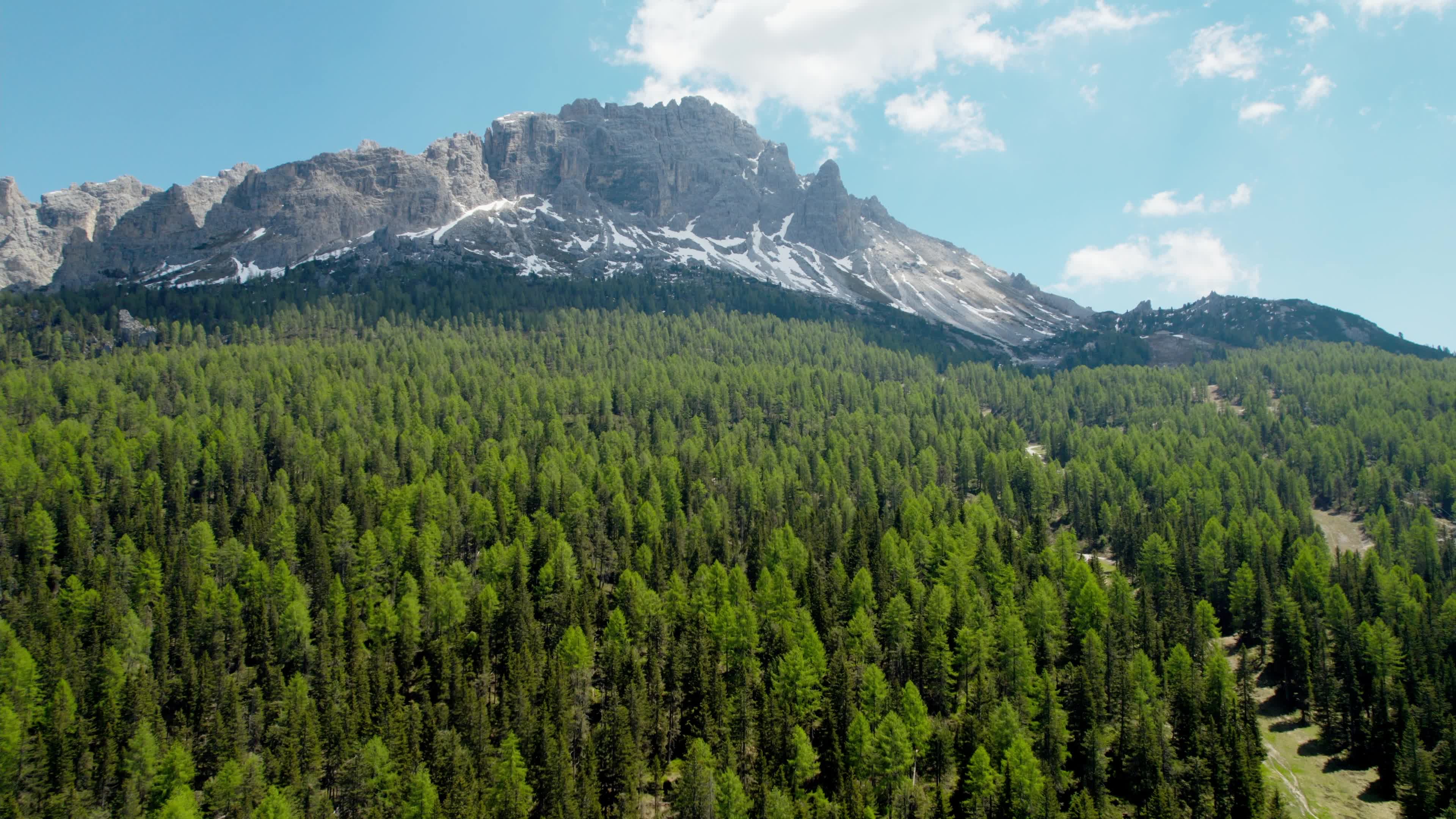 Drone View Of Misurina Lake