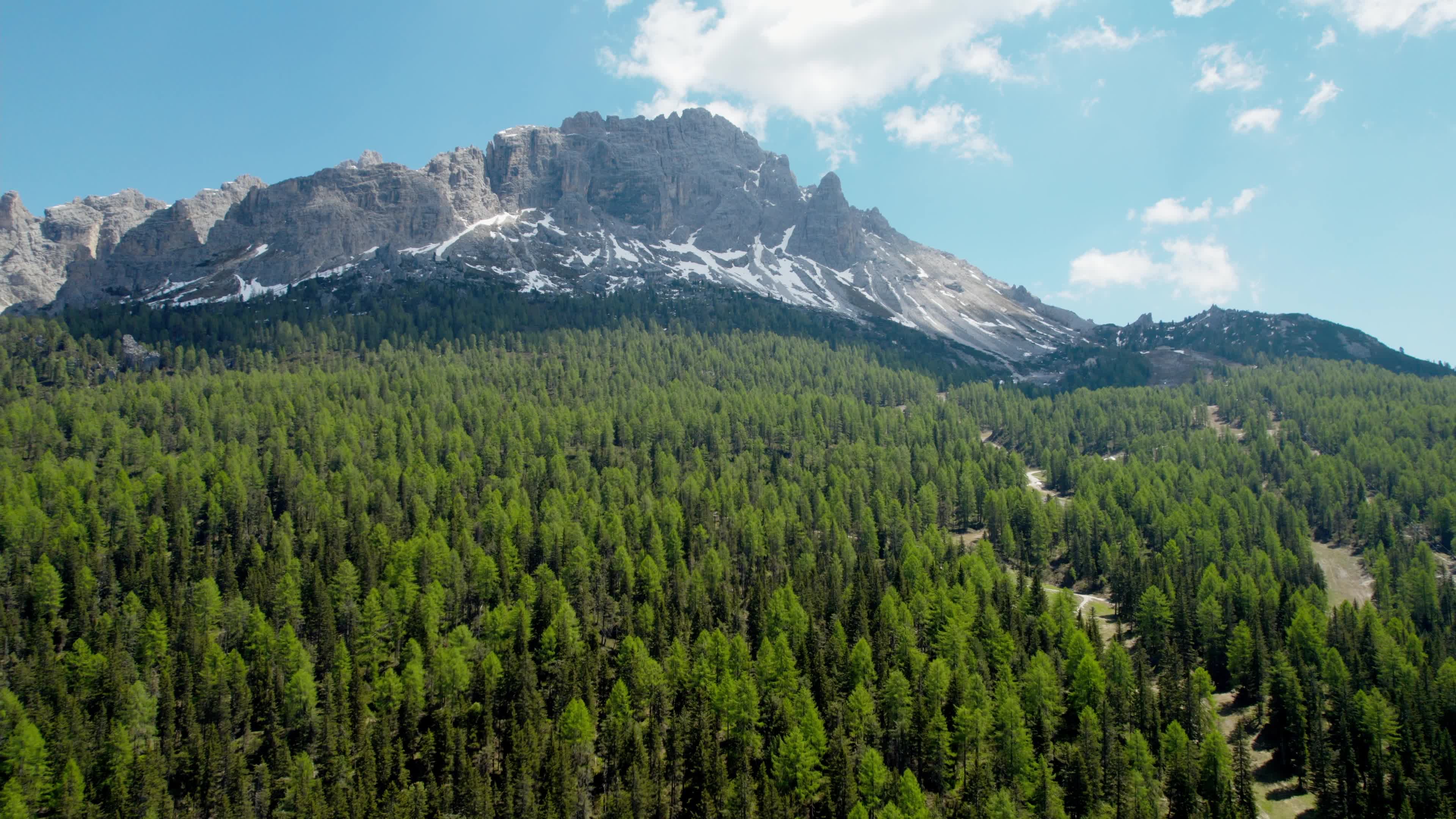 Drone View Of Misurina Lake