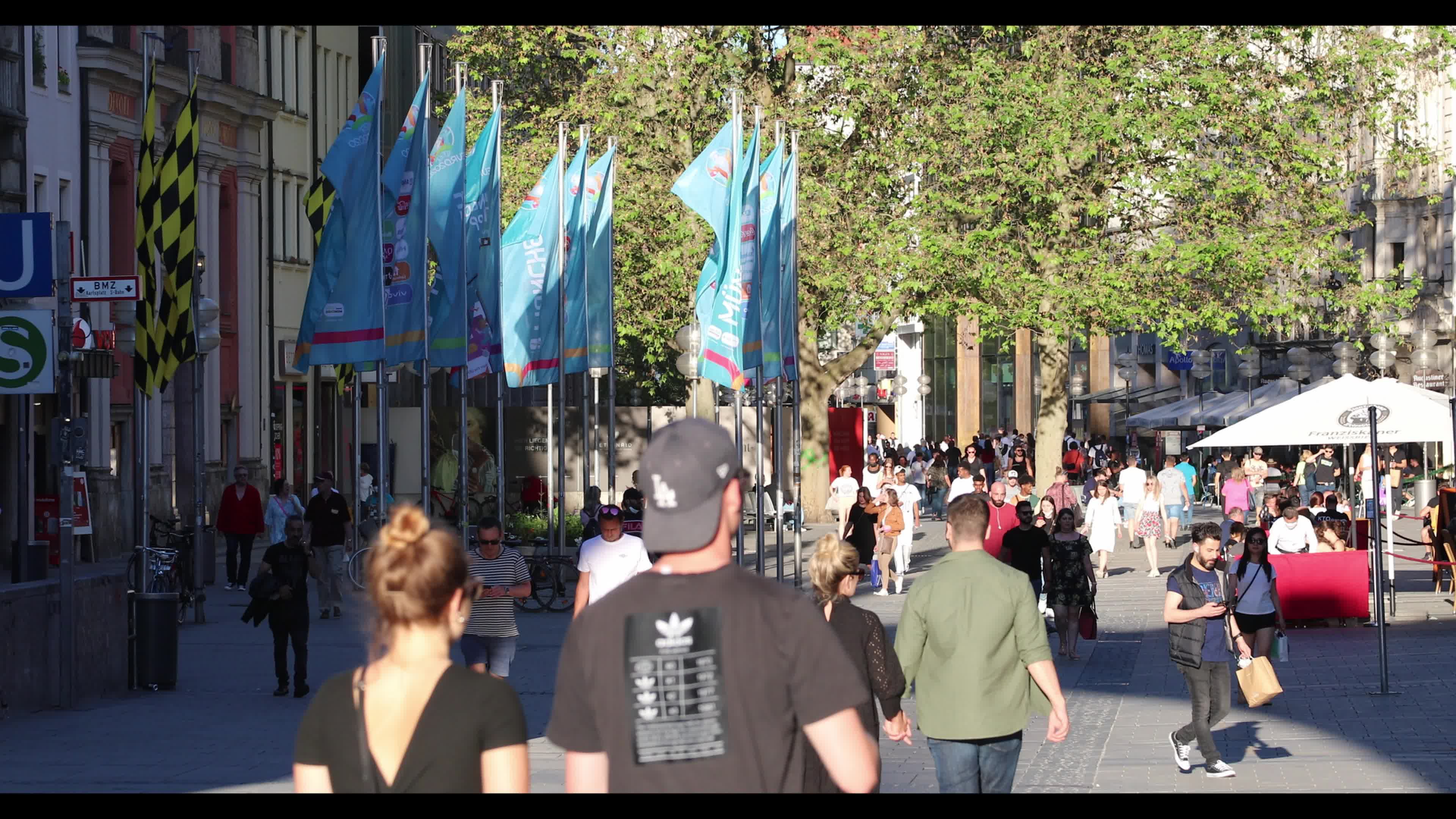 Falling Covid-19 infections and Euro 2020 atmosphere in Munich